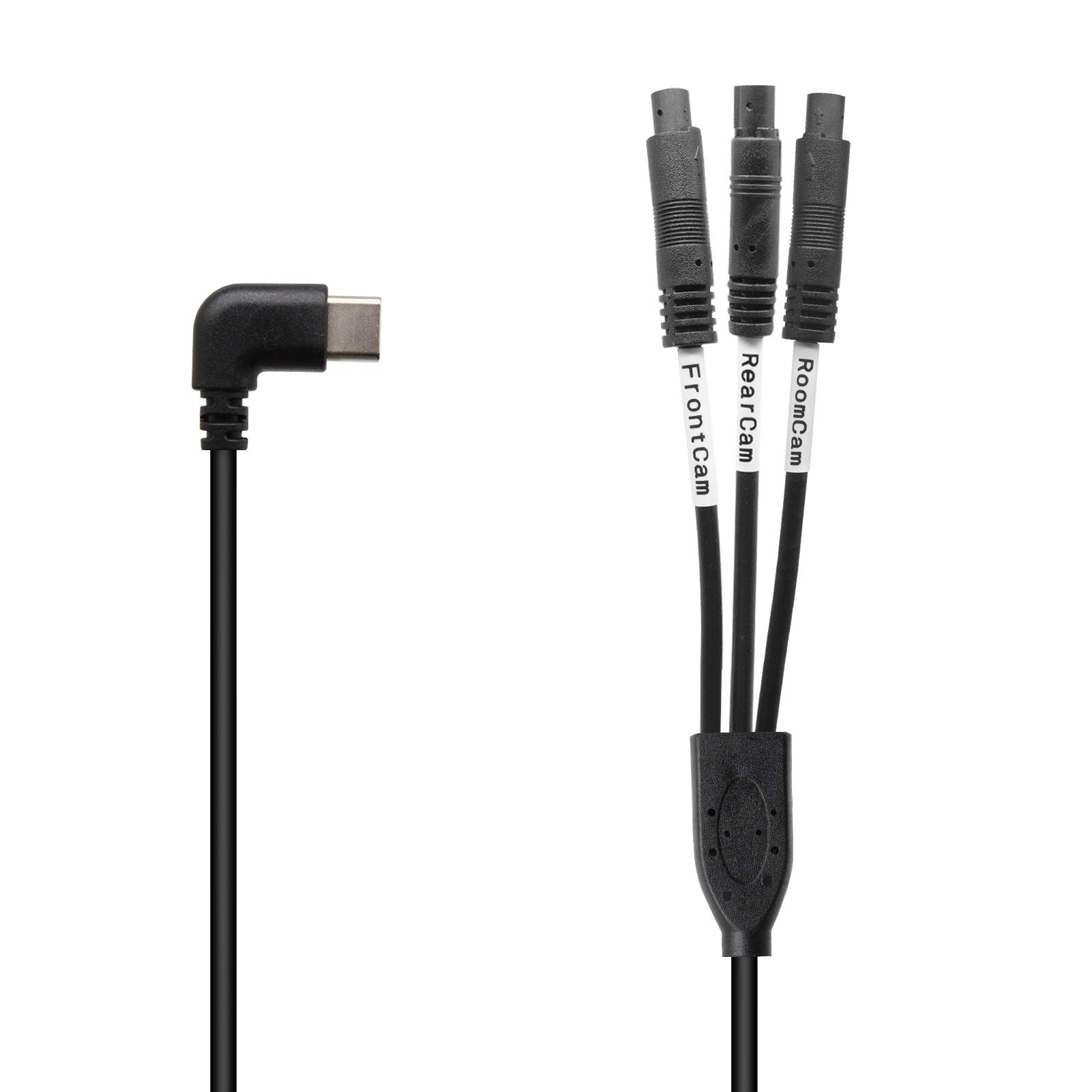 PORMIDO 3-in-1 USB Type C Splitter Cable for D50 Triple Mirror Camera - Connect Mirror to 3 Cameras Simultaneously - Perfect for Multi-Angle Photography & Vlogging
