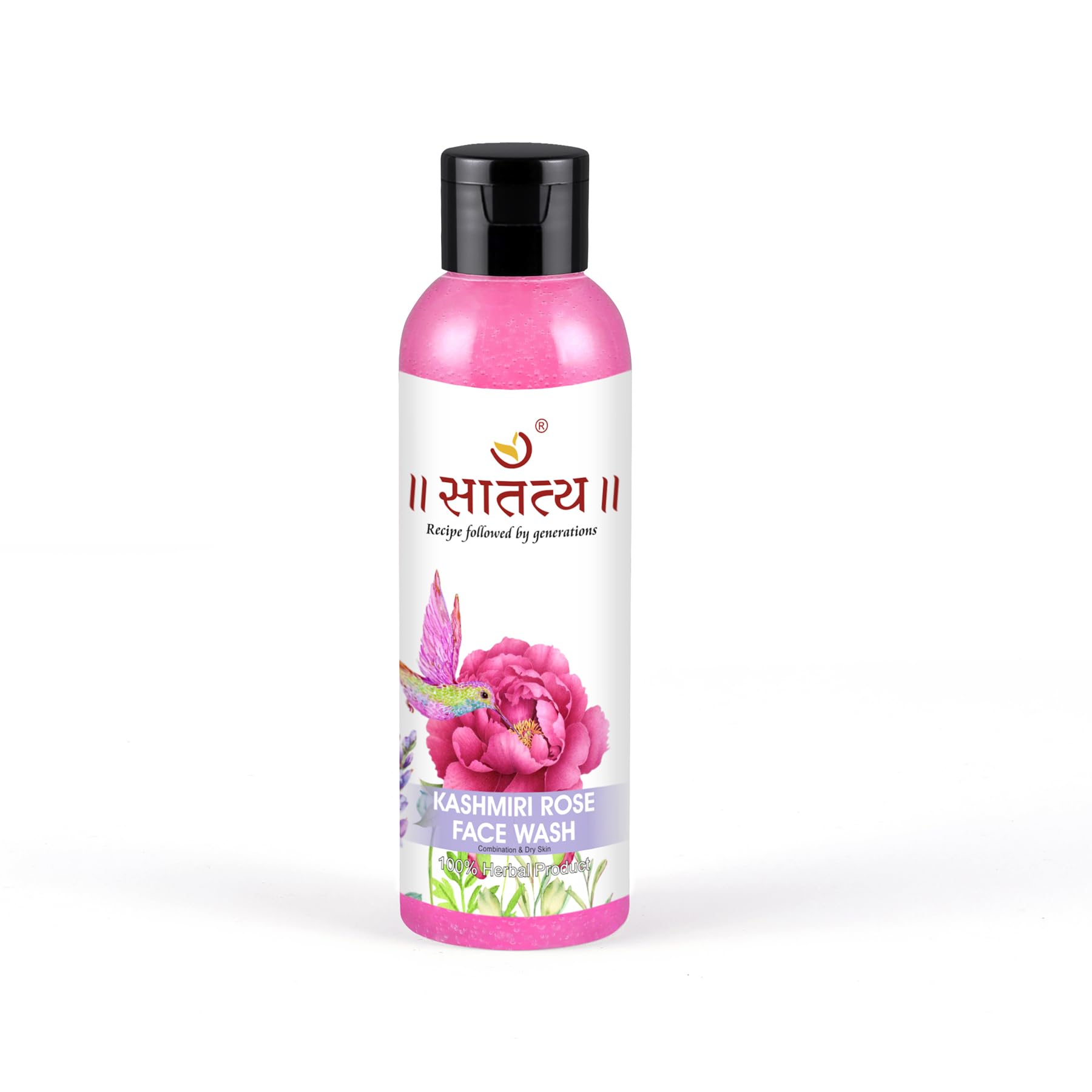 Satatya Natural Rose Face Wash - 100% Paraben & Sulfate Free, No Dryness or Tightness - Gentle Cleanser for Men & Women - Perfect for Daily Skincare Routine & Sensitive Skin Care