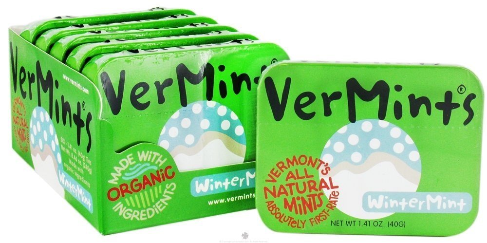 Vermints All Natural Wintermint Candy - Refreshing Breath Mints for Fresh Breath On-The-Go, Office & Travel