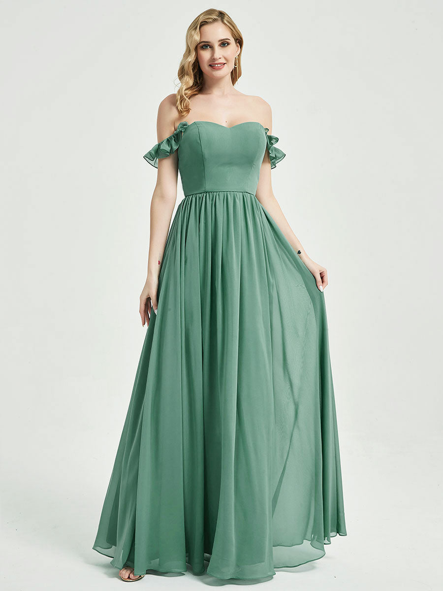 Elegant Burgundy 3-in-1 Convertible Chiffon Bridesmaid Dress with Detachable Straps - Perfect for Weddings, Formal Events & Special Occasions
