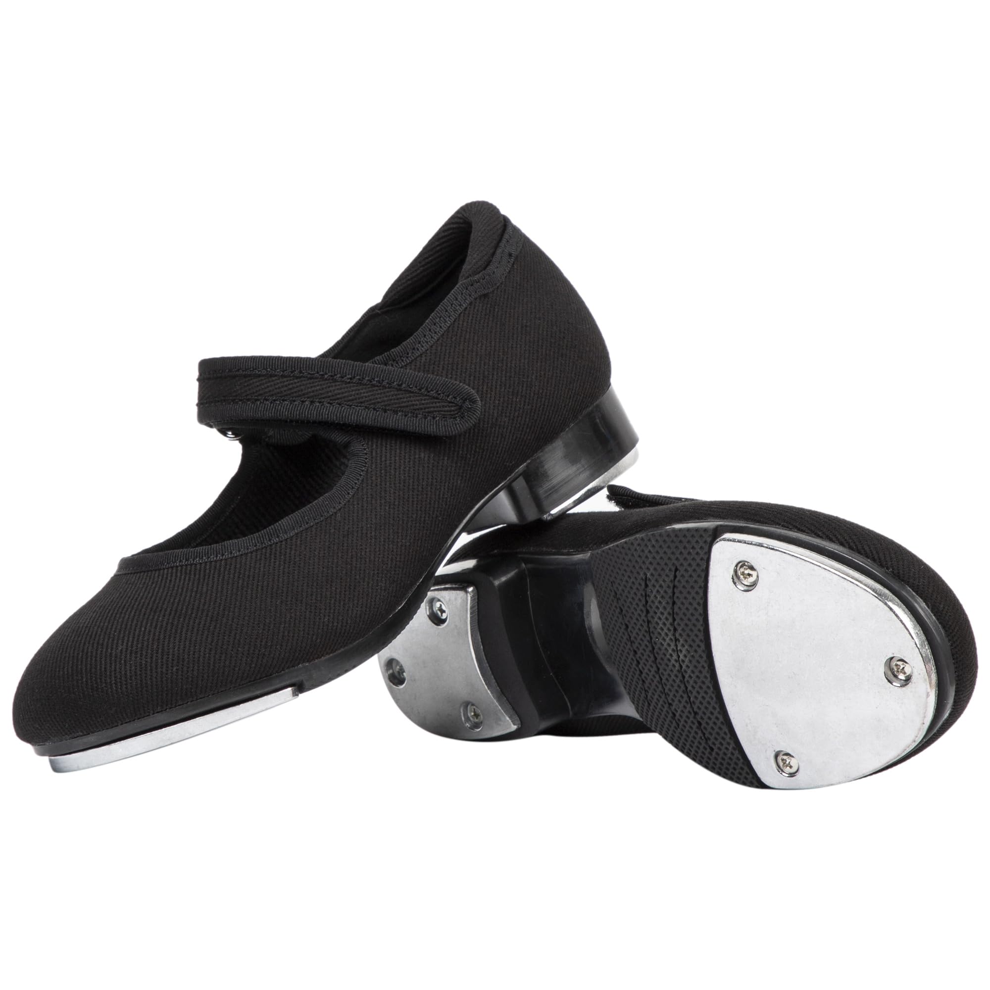 **Linodes Canvas Tap Dance Shoes for Girls & Boys - Easy Strap Design for Toddler, Little & Big Kids - Perfect for Dance Class, Recitals & Performances**