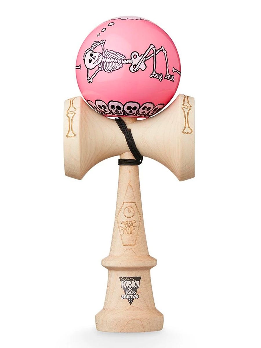 Krom Jody Barton Kendama - Premium Wooden Skill Toy for Hand-Eye Coordination - Perfect for Beginners & Advanced Players - Great for Stress Relief & Office Fun