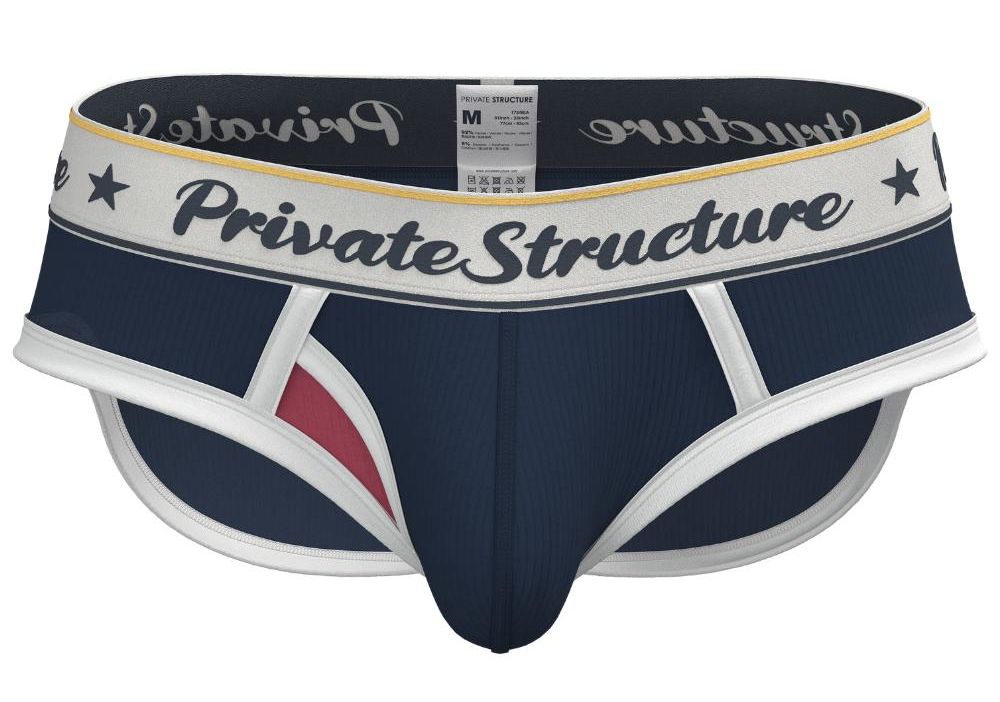 Private Structure Classic Mid Waist Mini Brief - Navy Blue Cotton Underwear for Women | Comfortable Everyday Panties for Work, Sleep & Lounge Wear