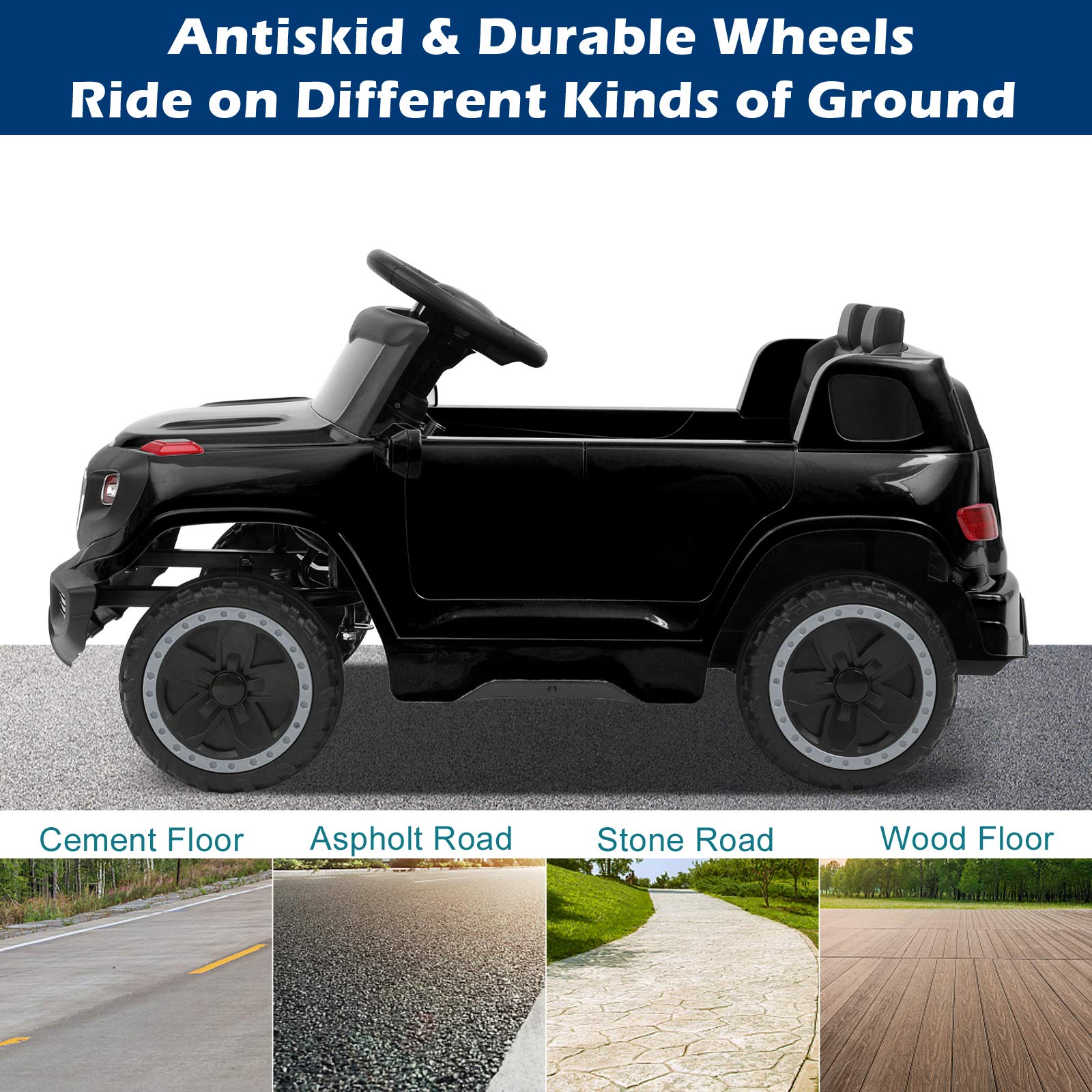 VALUE BOX 6V Electric Remote Control Truck - Kids Ride On Car with 3 Speeds, Music, LED Lights & Horn | Toddler Motorized Vehicle with Seat Belt | Best Gift for Boys & Girls | Perfect for Indoor Play & Outdoor Backyard Fun