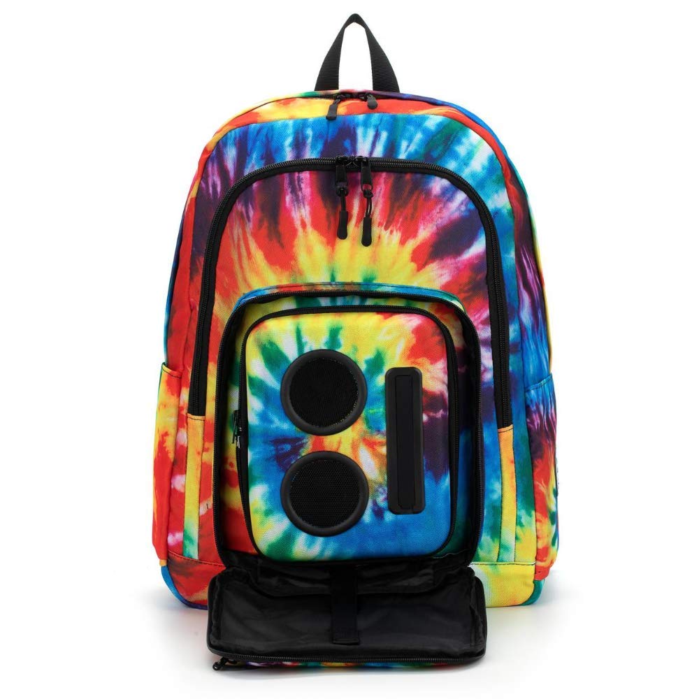 20W Portable Bluetooth Speaker Backpack with Subwoofer - Rechargeable Wireless Music Bag for iPhone & Android - Perfect for Parties, Festivals, Beach & Outdoor Adventures (Tie Dye Design)