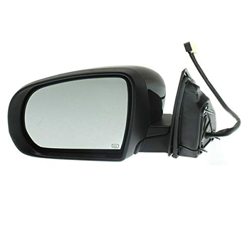 Power Heated Rear View Mirror with Turn Signal & Puddle Lamp for 2014-2018 Jeep Cherokee - Driver Side Replacement - Enhances Visibility and Safety in Rainy or Night Driving