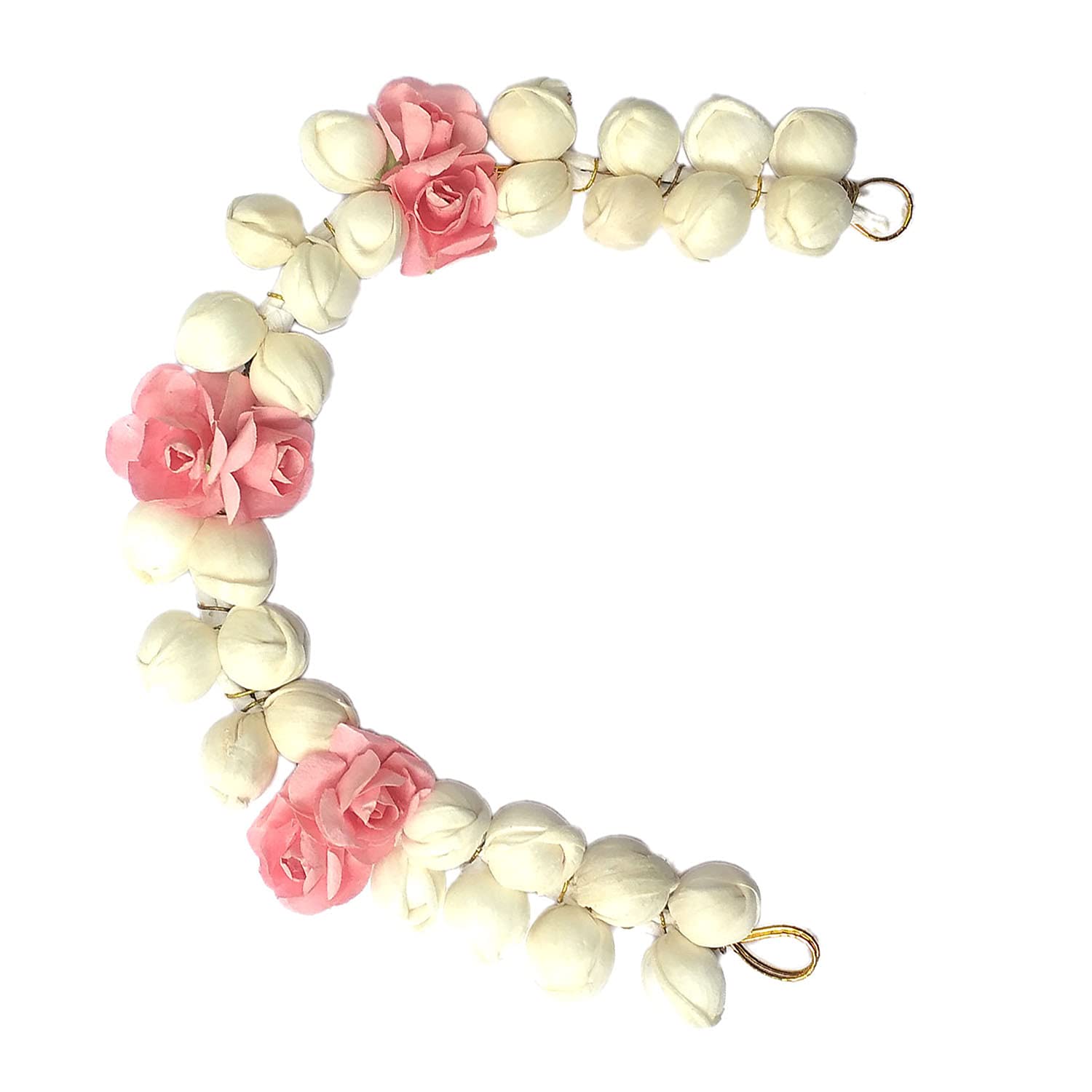 GuruEmbellish Hair Bun Juda Maker - Floral Gajra Bridal Hair Accessories for Women & Girls (Yellow-White) | Perfect for Weddings, Parties & Special Occasions