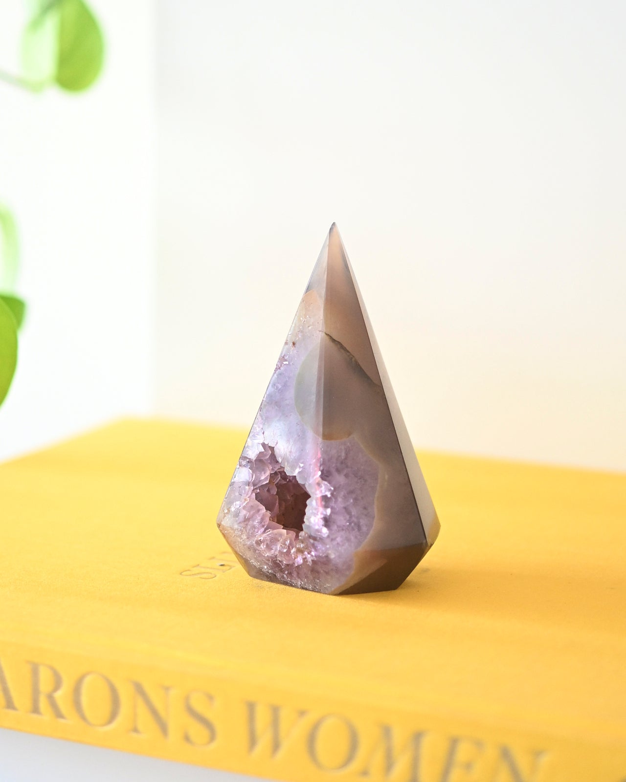 Natural Amethyst Druzy Pyramid Point - Healing Crystal for Meditation, Yoga & Home Decor | Spiritual Gift & Energy Stone for Positive Vibes