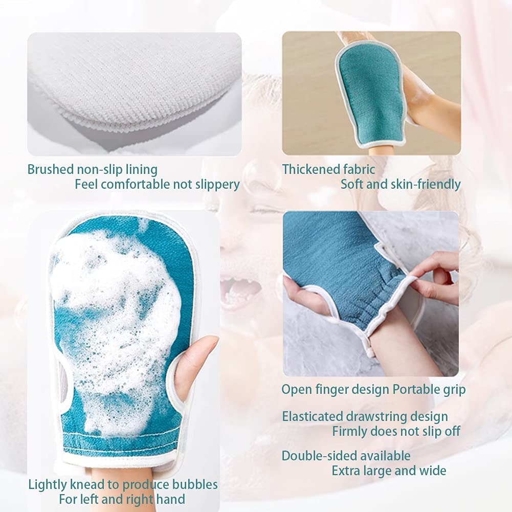 Organic Loofah Sponge for Bath & Shower - Exfoliating Body Scrubber for Smooth Skin - Natural Bath Sponge Set of 3 for Women & Men - Perfect for Daily Exfoliation & Spa-Like Shower Experience