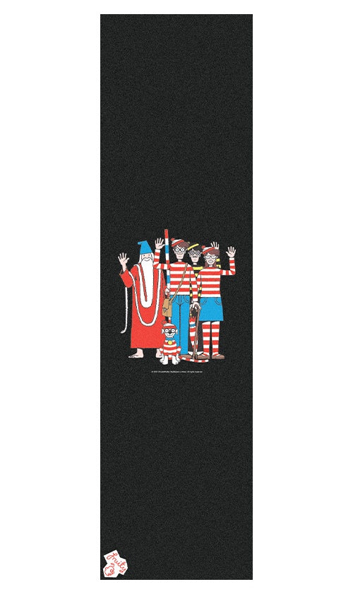 Fruity Where's Wally Group Shot Grip Tape - Non-Slip Skateboard Deck Traction for Street & Park Skating - Perfect for Group Photos & Skate Sessions