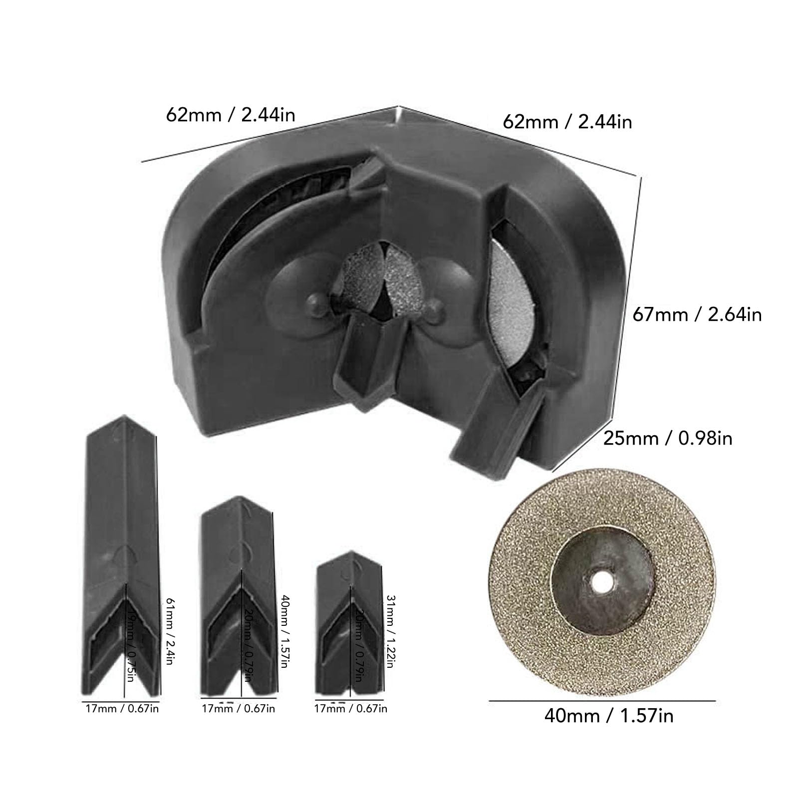 Professional Electric Drill Bit Sharpener - Multipurpose Grinding Tool for All Drill Bits | Portable ABS Drill Grinder | Perfect for DIY, Woodworking & Metalworking Projects