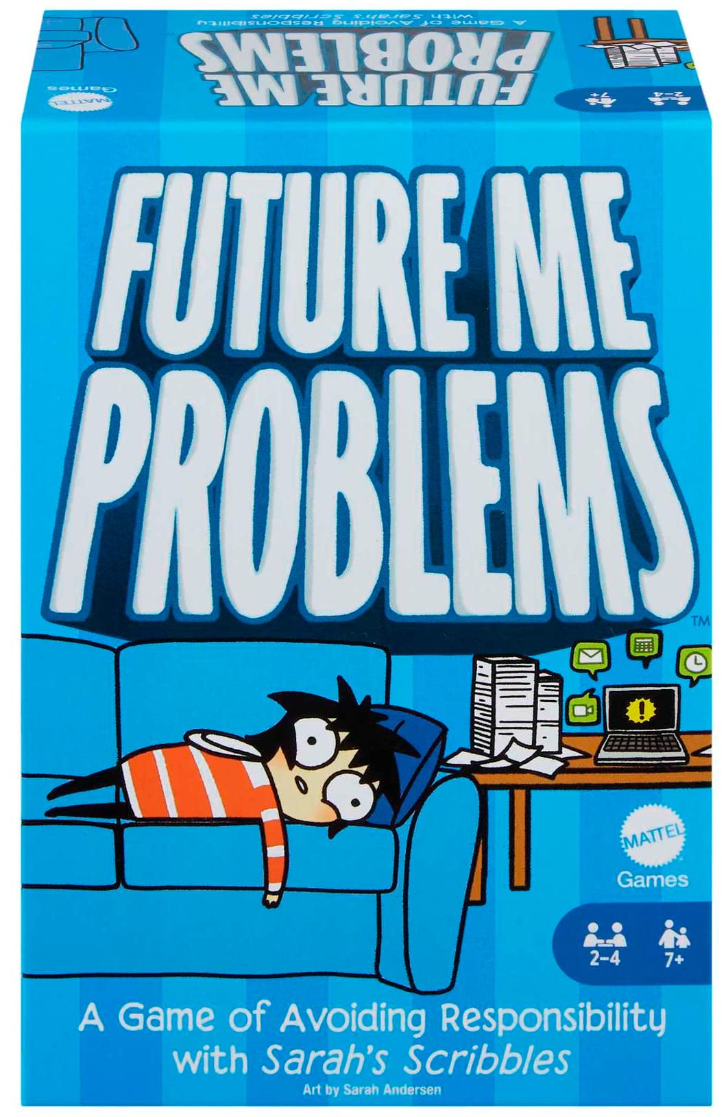 Mattel Games Sarah's Scribbles Future Me Problems Card Game - Fun Party Game for Adults & Teens - Avoid Responsibility in a Hilarious Way - Perfect for Game Nights, Gifts & Social Gatherings