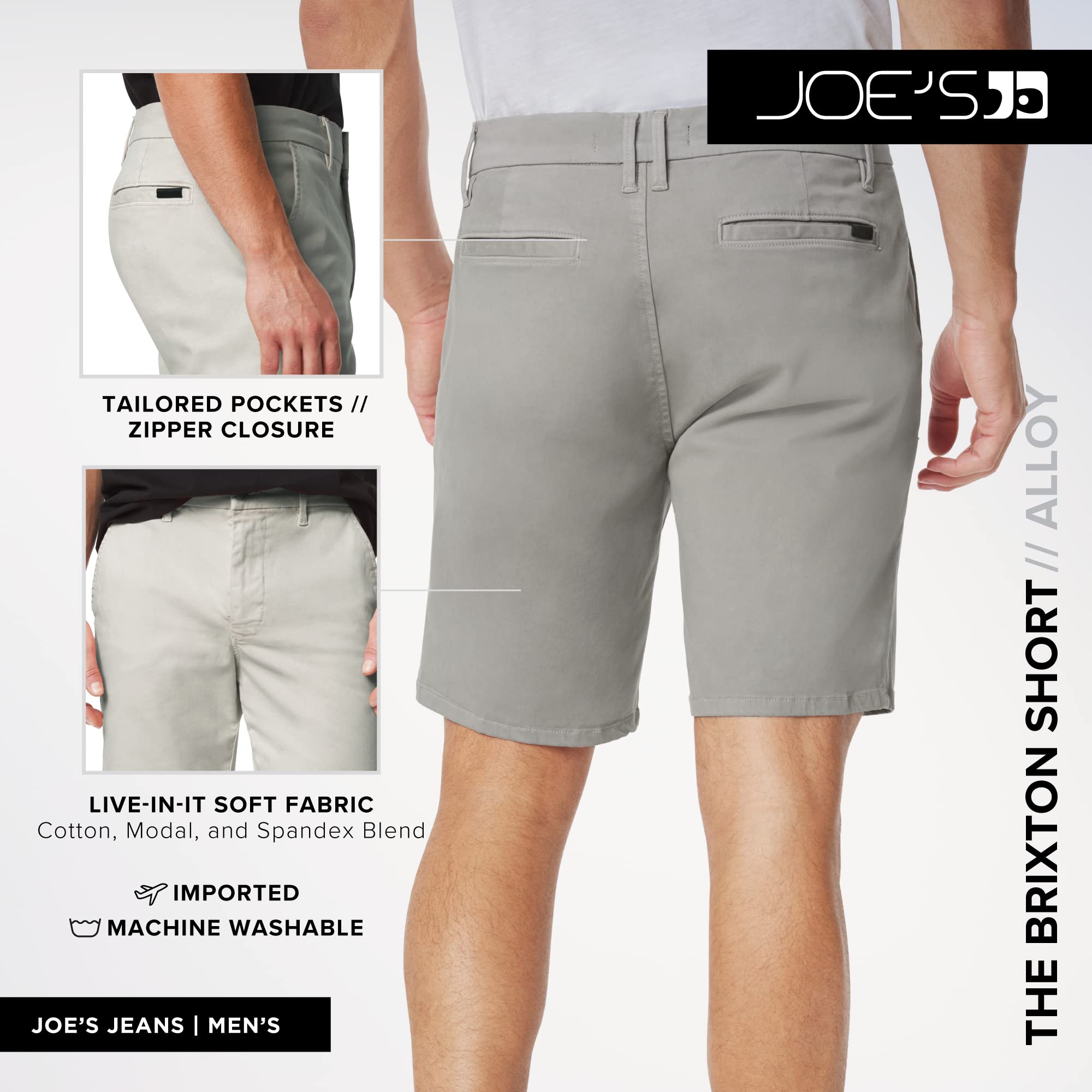 Joe's Men's Brixton Trouser Short - Comfortable Casual Summer Shorts for Men | Perfect for Beach, Travel & Outdoor Activities