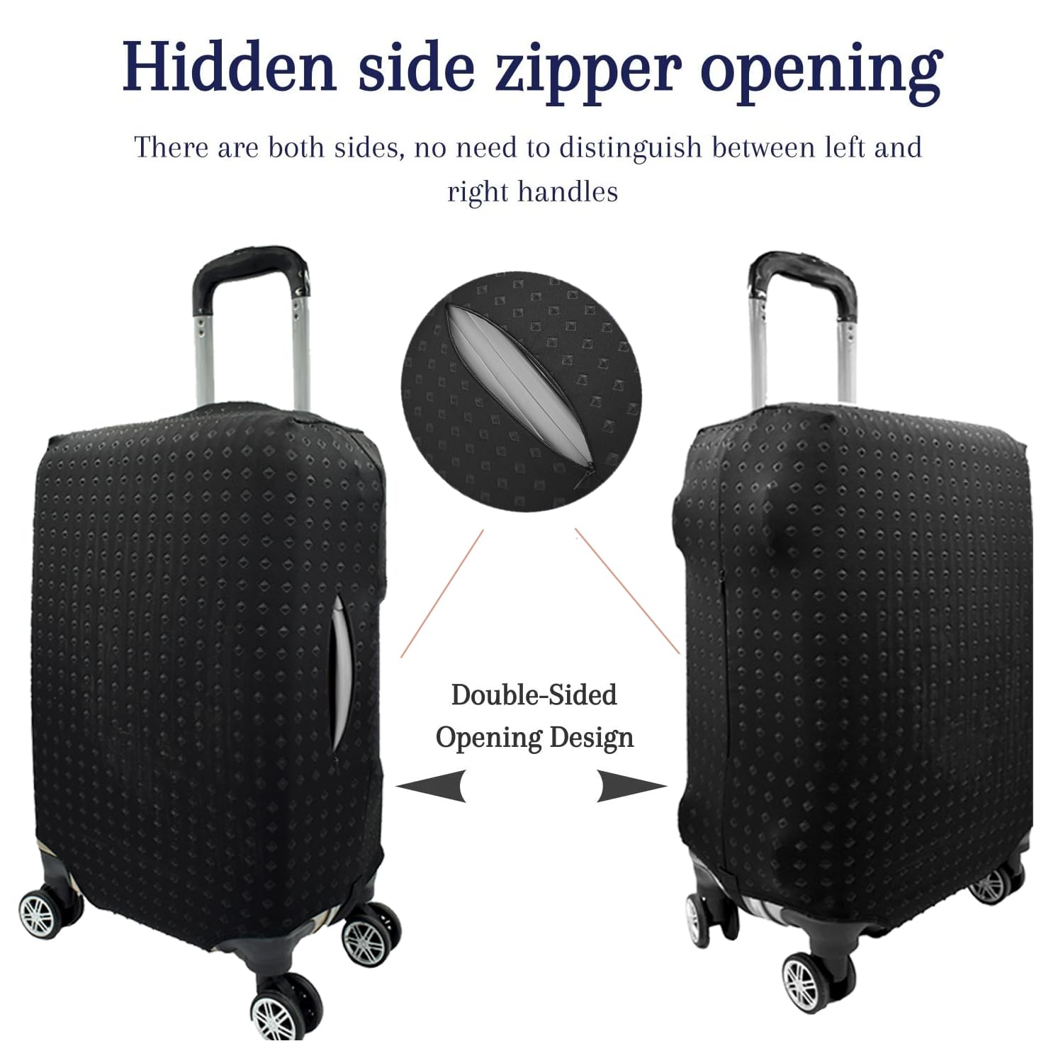 THome Washable Elastic Spandex Luggage Cover - Protective Suitcase Protector Fits 26-29 Inch Black | Durable Travel Accessory for Airlines, Vacation & Business Trips