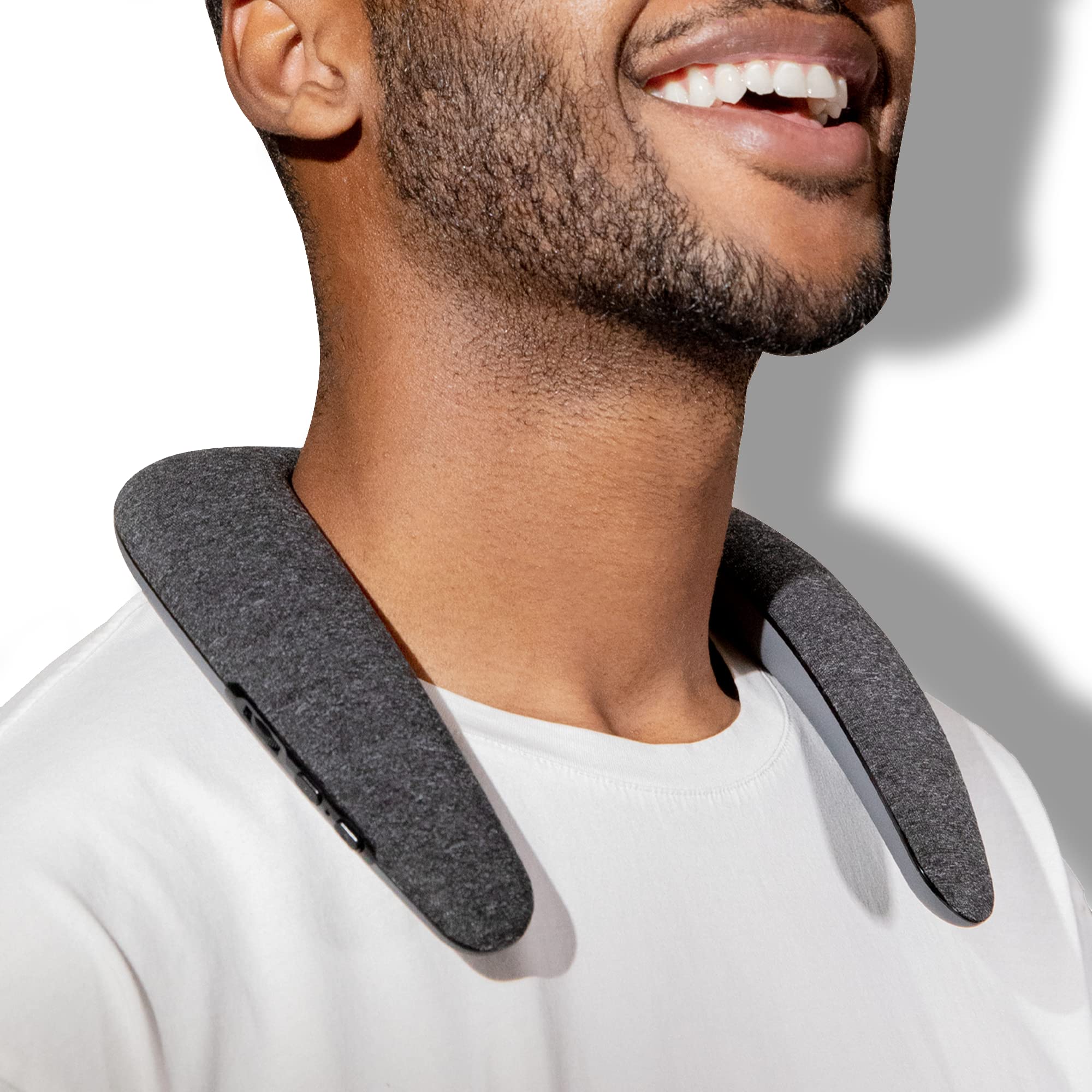KOVE Konvex Wireless Bluetooth Sound Collar Speaker - 360° Immersive Sound, 33ft Range, Portable & Comfortable Neckband Design - Perfect for Home, Gym, Travel, Beach & Outdoor Activities | Hands-Free Music for Workouts, Commuting & Relaxation