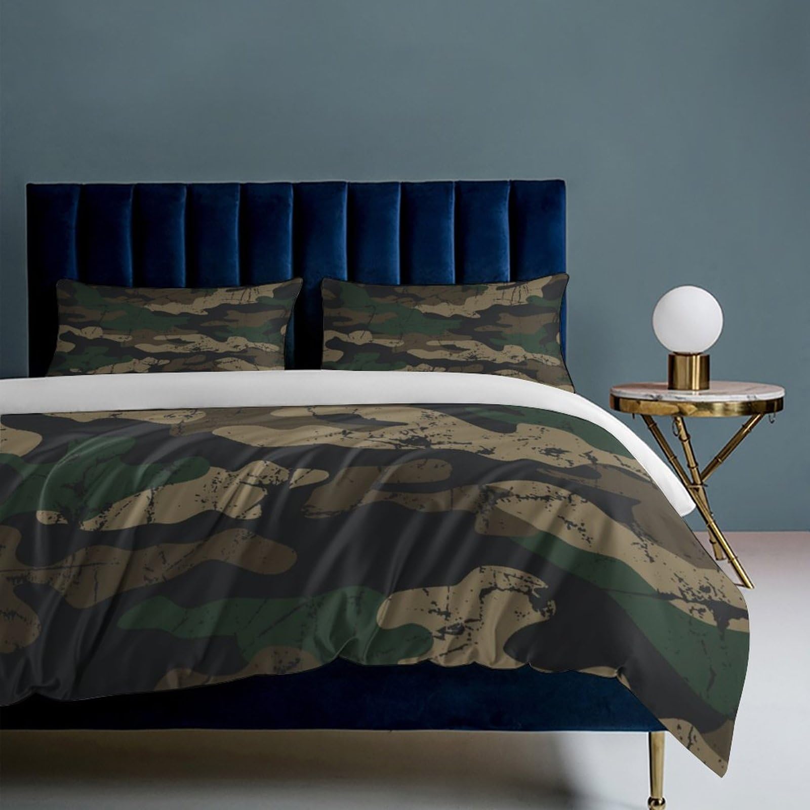 Camo Camouflage 3-Piece Comforter Set - Soft Queen Size Bedding (90