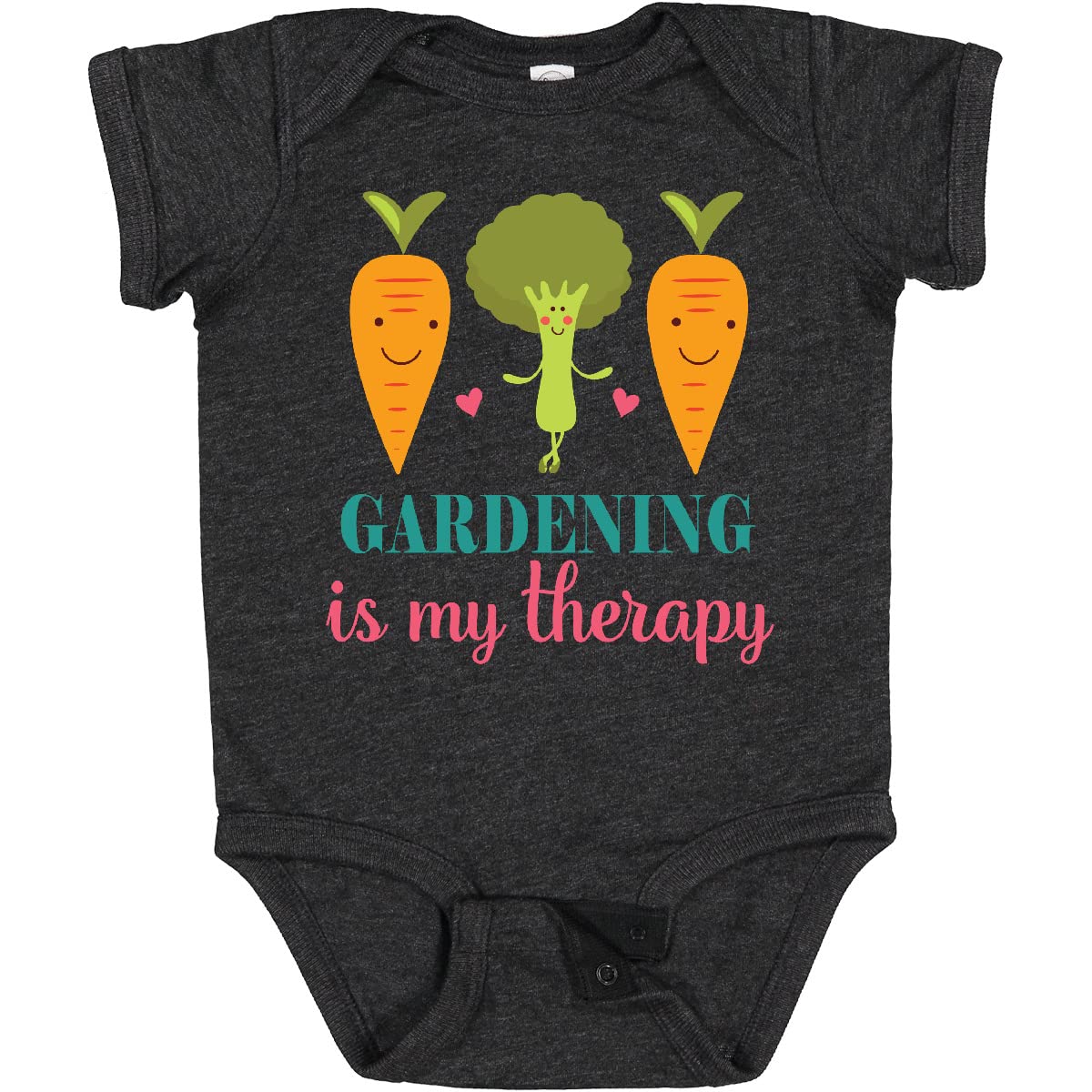 Inktastic Gardening is My Therapy Baby Bodysuit - Cute Organic Cotton Onesie for Infants & Toddlers - Perfect for Outdoor Play, Park Visits & Family Gardening Activities