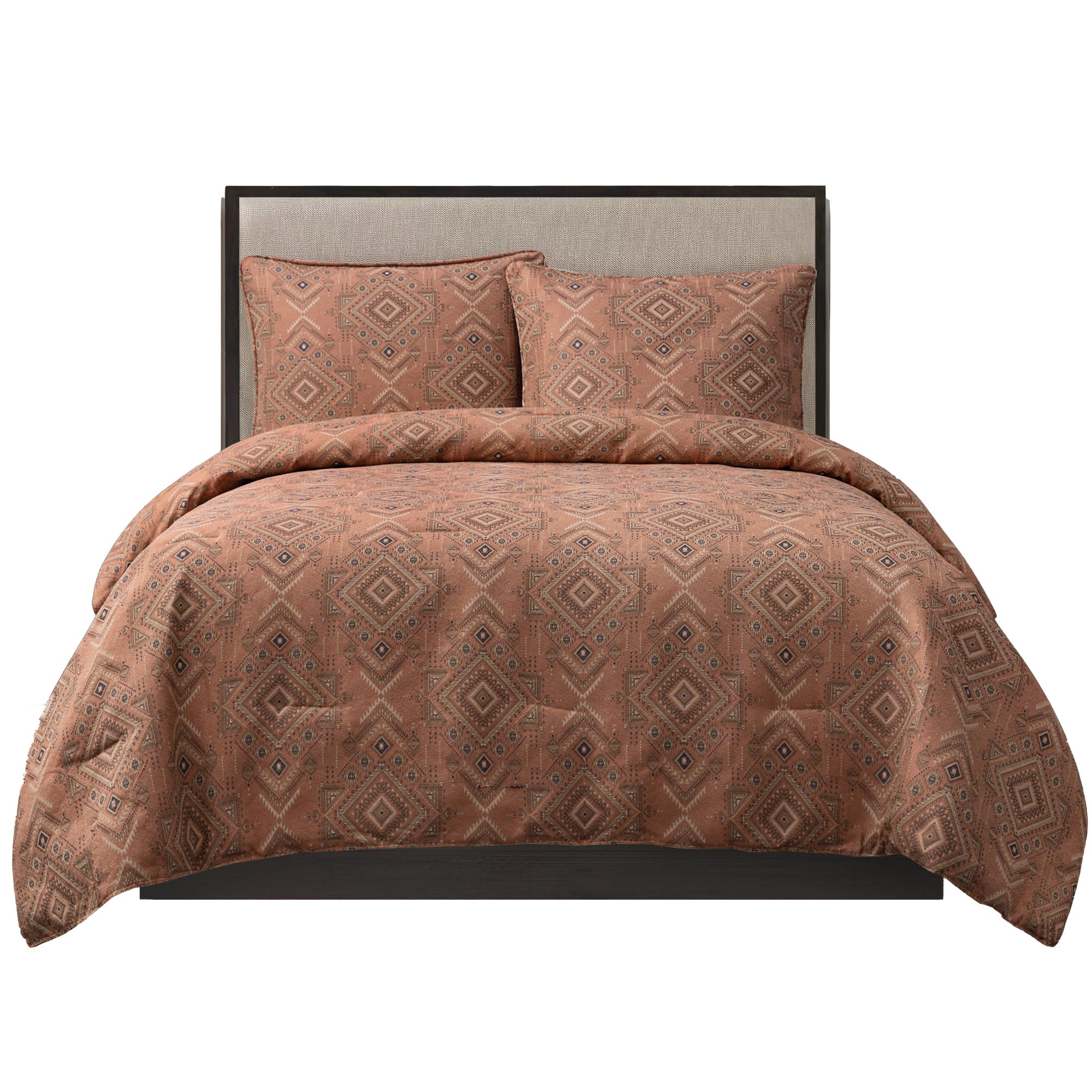 Southwestern Queen Comforter Set - Aztec Jacquard Bedding for Casual Chic Bedrooms