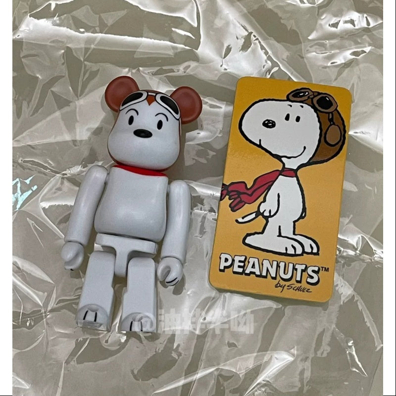 Bearbrick Series 24 CUTE PEANUTS SNOOPY 100% Collectible Figure - Perfect for Anime Fans, Home Decor & Gift Giving
