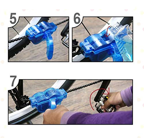 Portable Bicycle Chain Cleaner Kit - Bike Chain Cleaning Brushes & Degreaser Tool for Road, Mountain & Kids Bikes - Perfect for Home Maintenance & Outdoor Cycling Gear Care