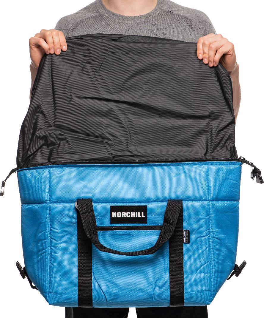 NorChill Can Voyager Series Insulated Soft Sided Cooler - 12/24/48 Can Capacity - Red/Blue/Black - Perfect for Camping, Beach Trips & Tailgating