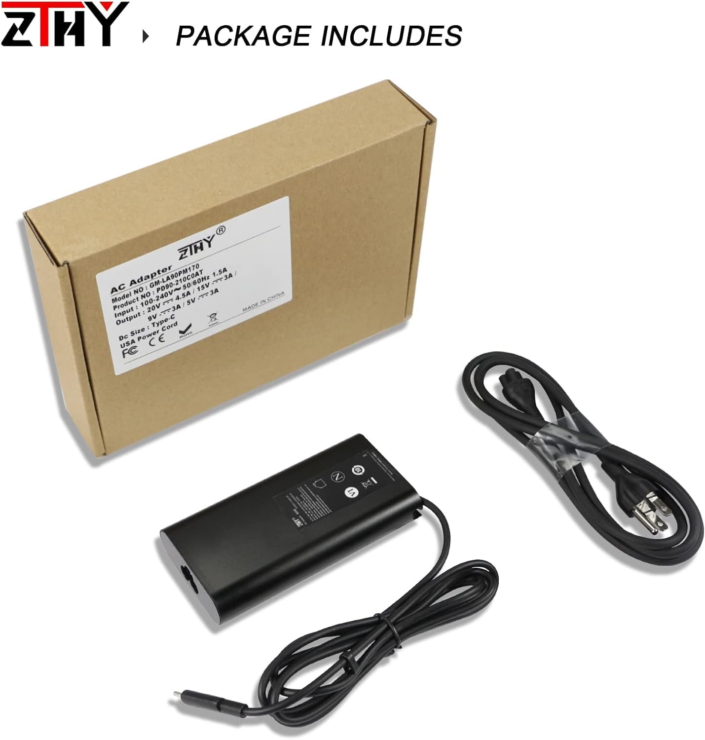 90W USB-C Laptop Charger for Dell XPS 13/15/17 & Latitude Series (5320-9510) | Fast Charging Power Adapter | Perfect for Home, Office & Travel Use
