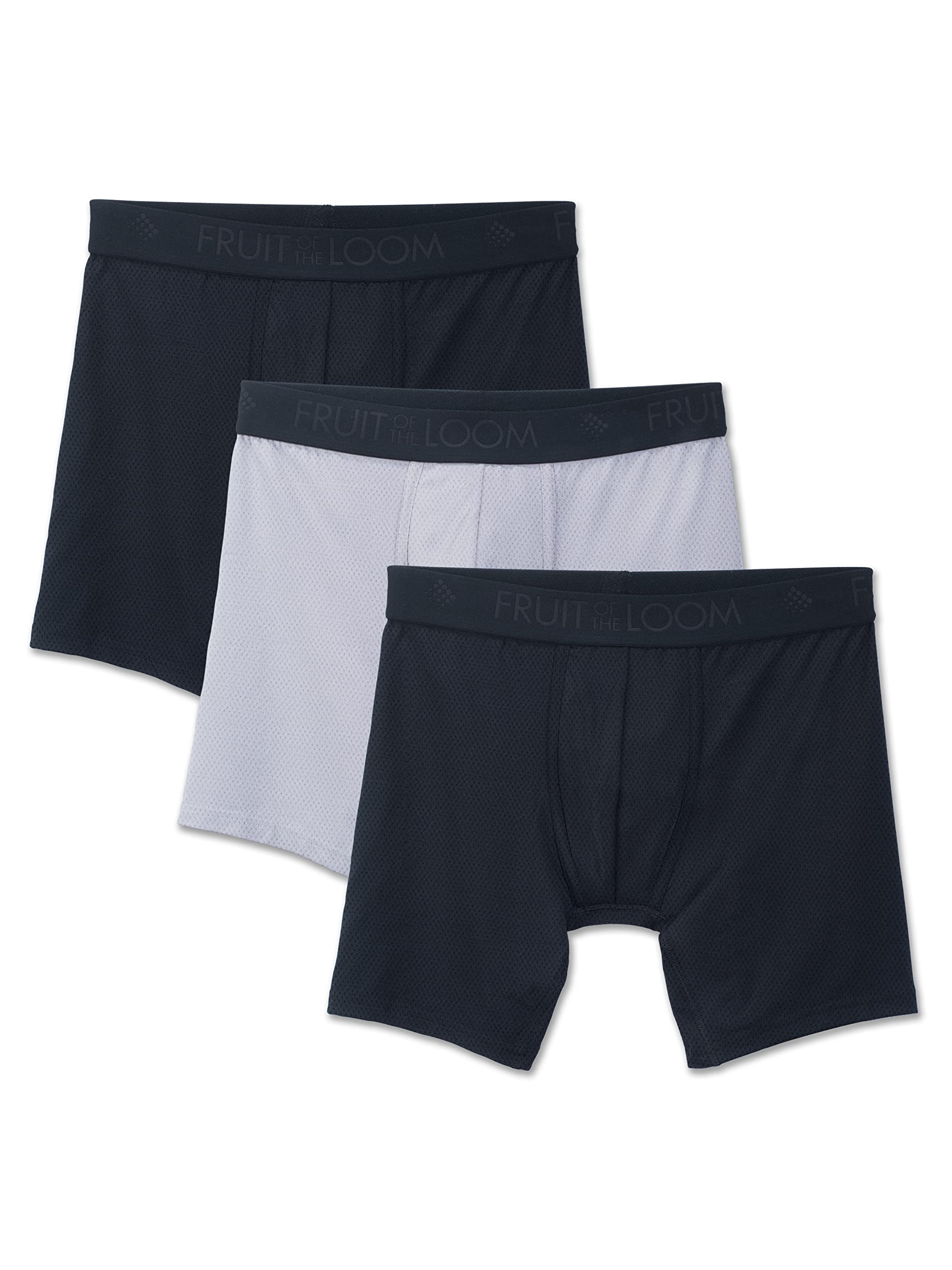 Fruit of the Loom Men's Boxer Briefs - Soft Cotton Underwear with Comfort Fit for Everyday Wear, Workout & Sleep | Multipack Options Available