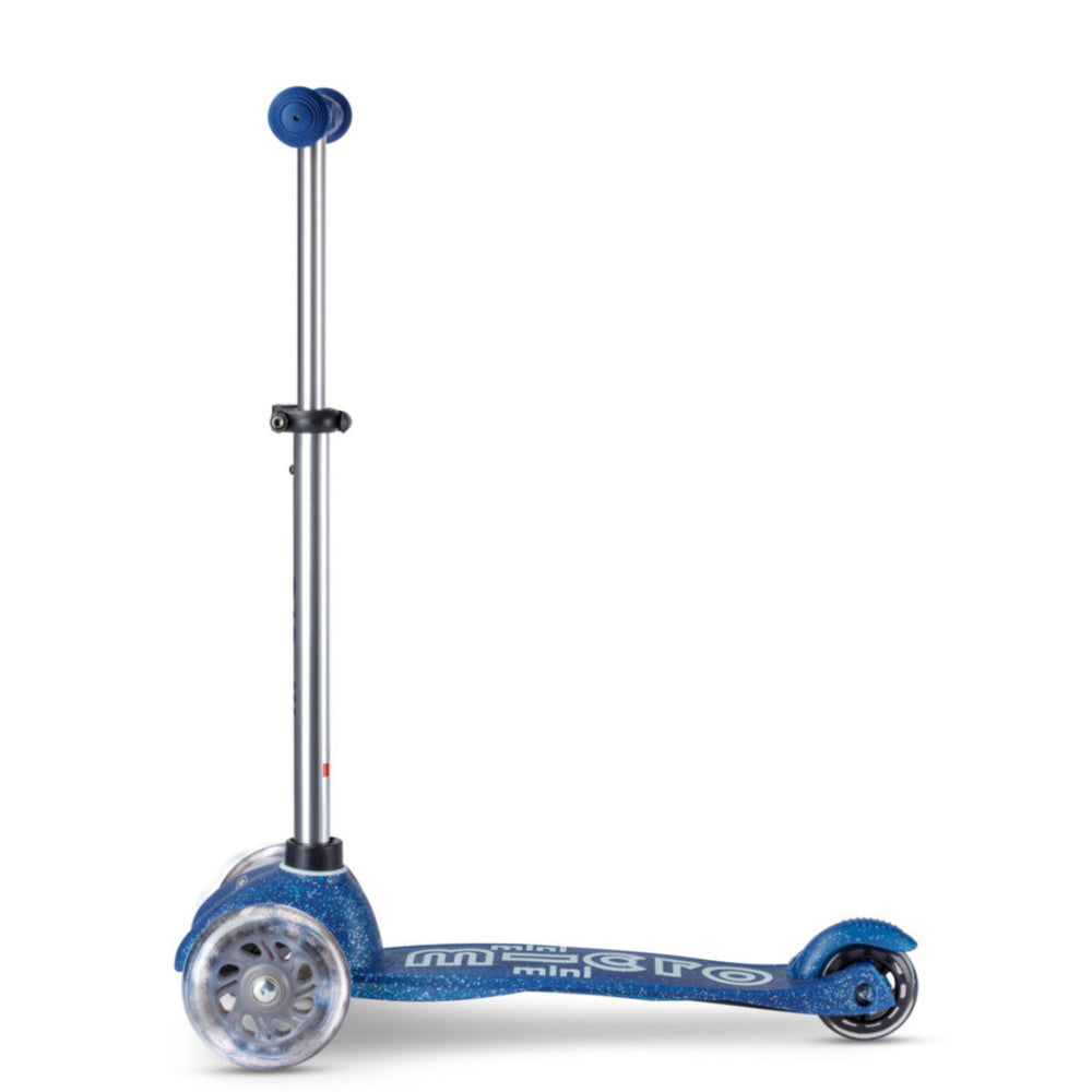 Micro Mini Deluxe Glitter Scooter for Kids - Foldable Lightweight Aluminum Kick Scooter with LED Wheels - Perfect for Commuting, School, and Outdoor Fun