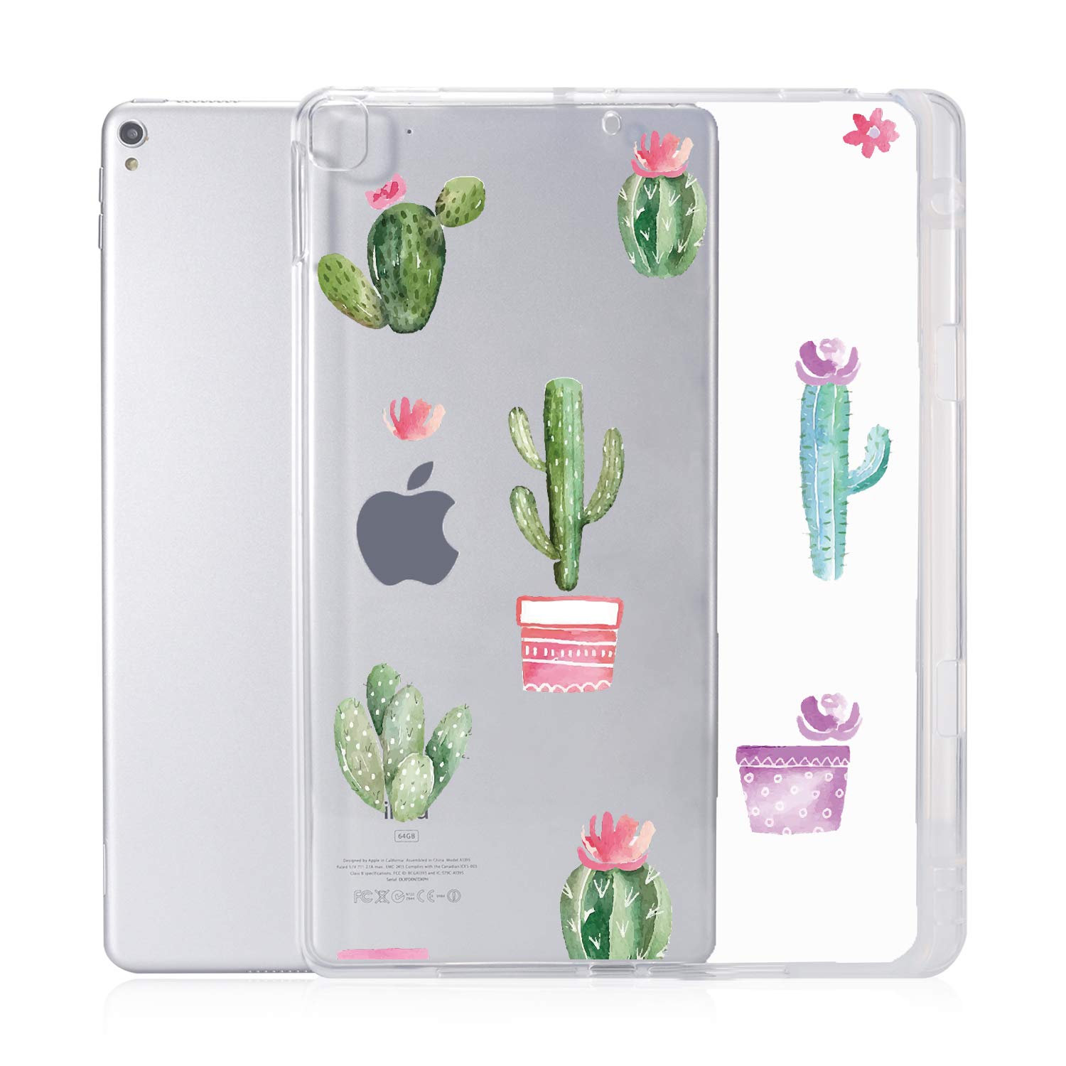 JOYLAND Cactus Design Clear TPU Case for iPad Pro 10.5