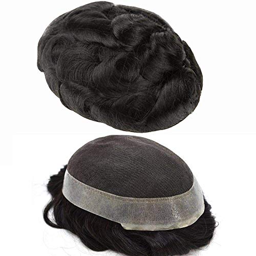 ASSU Men's Human Hair Wigs | Natural Full Head Toupee for Men | 9x7 Australian Hair Patch | Hair Replacement Solution for Thinning Hair | Perfect for Daily Wear, Cosplay & Special Occasions
