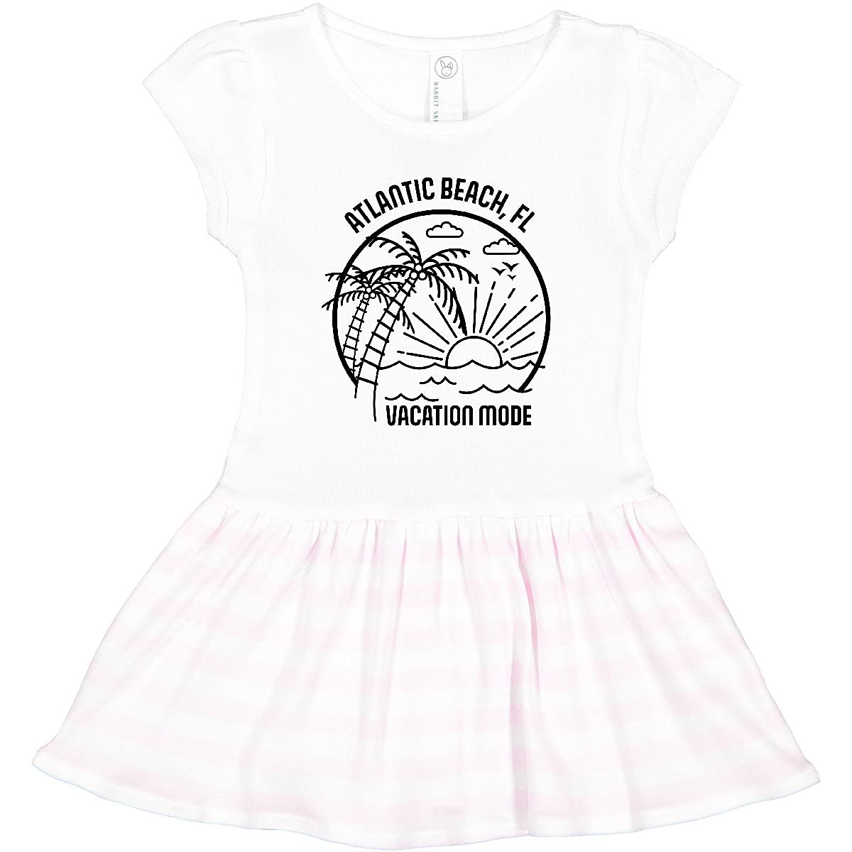 Inktastic Summer Vacation Mode Atlantic Beach Florida Toddler Dress - Cute Girls' Outfit for Beach Trips, Family Vacations & Summer Playdates