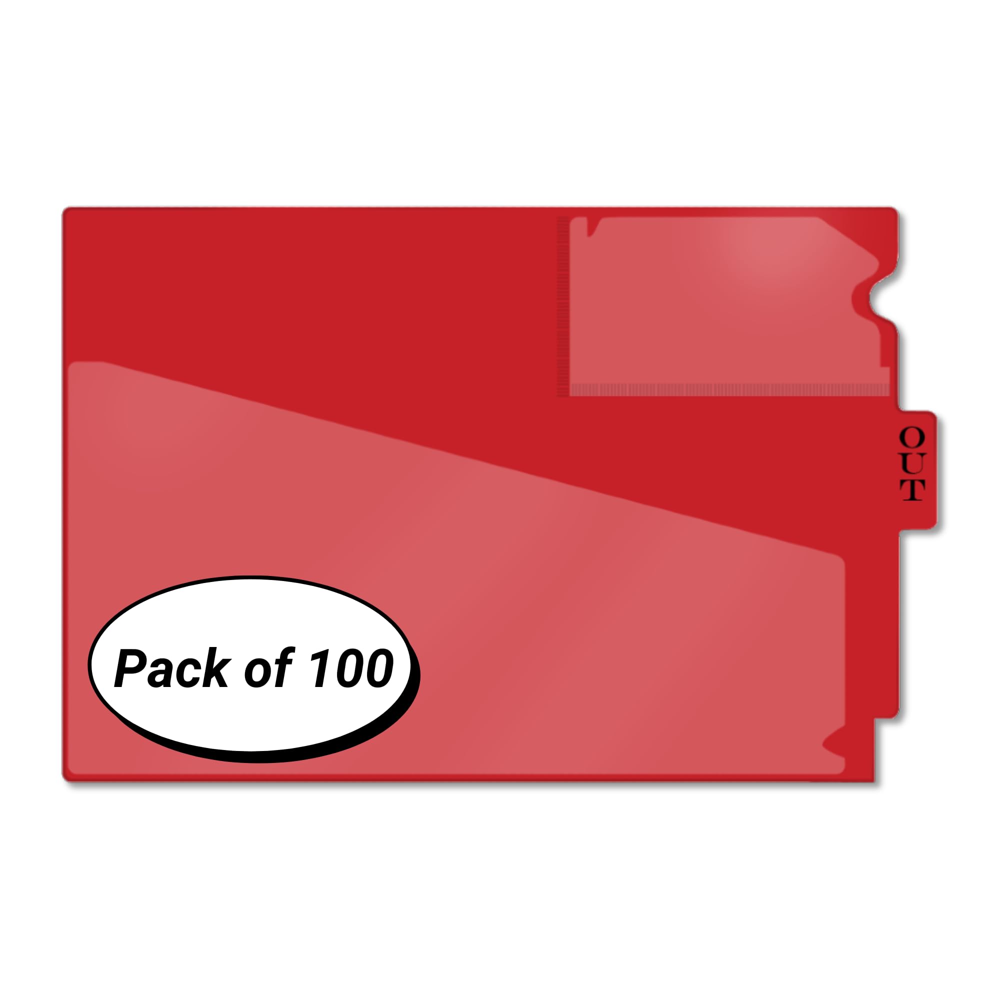 Doctor Stuff - Vinyl File Folders with Center Tab, Diagonal Cut Front Pocket & Top Slip Pocket, Letter Size 9
