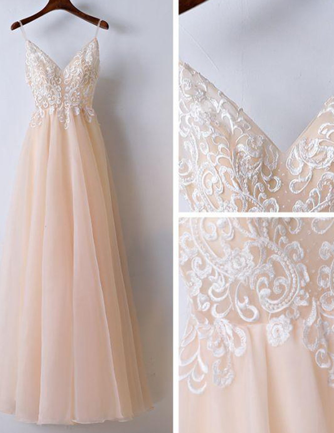 Elegant Sexy Spaghetti Strap Prom Dress with Lace & Tulle - Women's Formal Party Gown for Homecoming, Bridesmaid, Evening Gala & Special Occasions