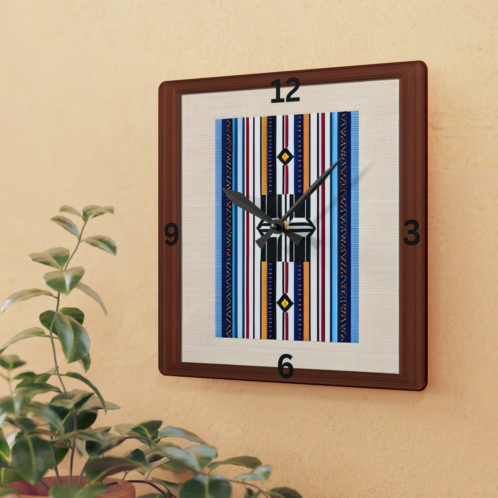 Stylish Acrylic Wall Clock - Square or Round Design with Nevada Strips | Modern Home & Office Decor | Perfect for Living Room, Bedroom or Workspace