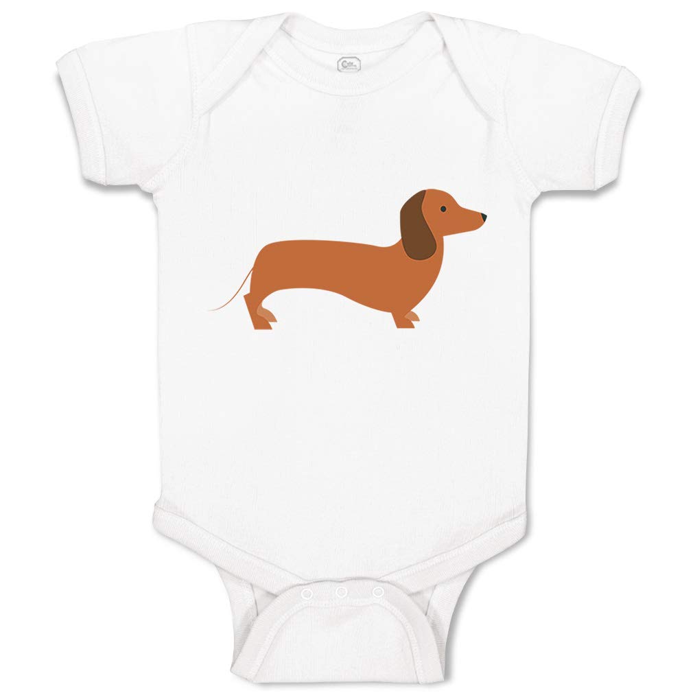 Custom Baby Bodysuit - Cute Dachshund Dog Lover Outfit - 100% Cotton Soft Infant Clothes for Boys & Girls - Perfect for Pet Lovers, Photo Shoots & Everyday Wear
