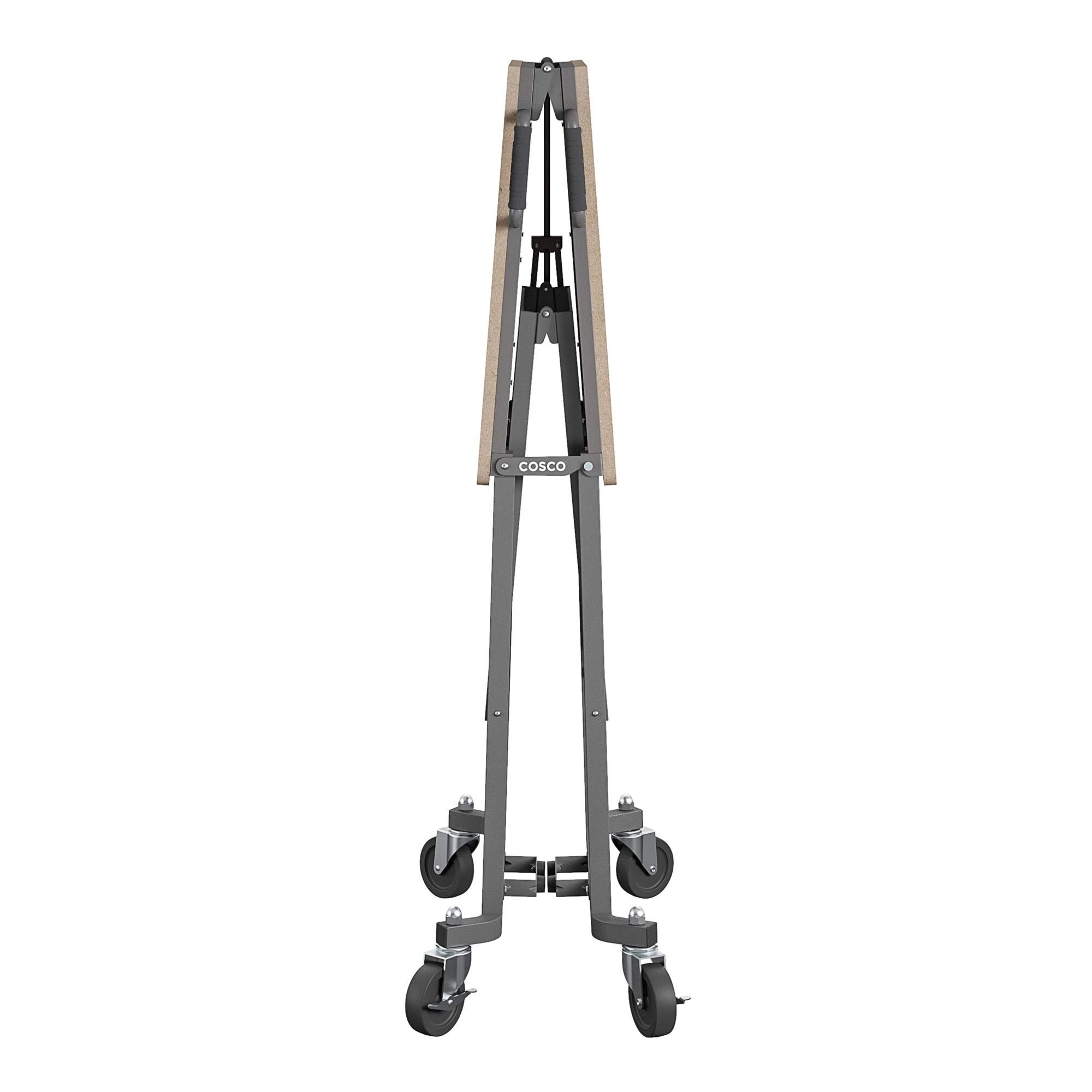 COSCO SmartFold Portable Workbench - Heavy Duty Folding Utility Table with Locking Casters, 600 lb Weight Capacity & Durable MDF Top | Perfect for Garage, Workshop, DIY Projects & Job Sites