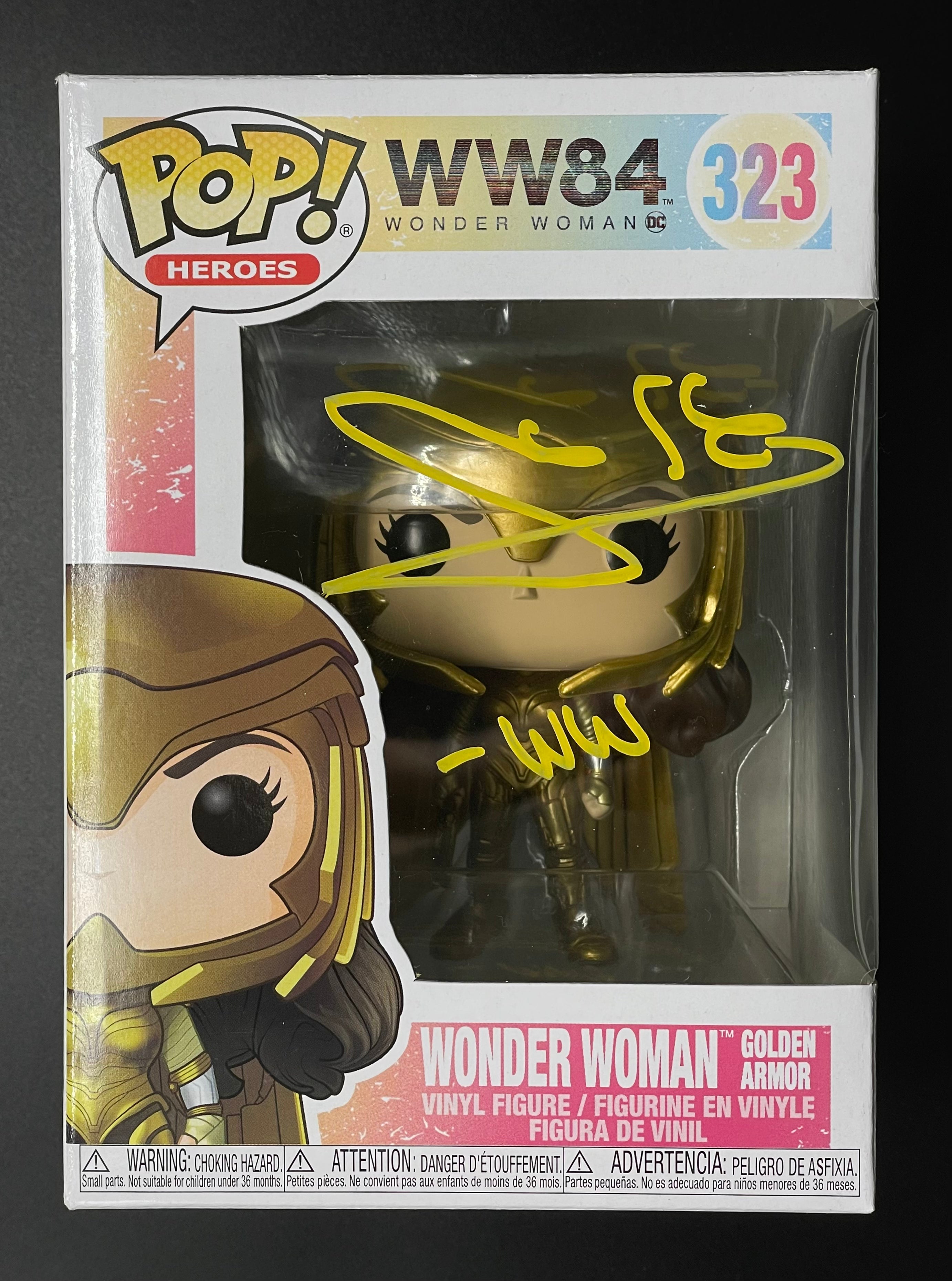 Gal Gadot Signed Funko POP! Wonder Woman Collectible - SWAU Certified Authentic Autograph - Perfect for DC Fans, Movie Memorabilia Collectors & Home Display