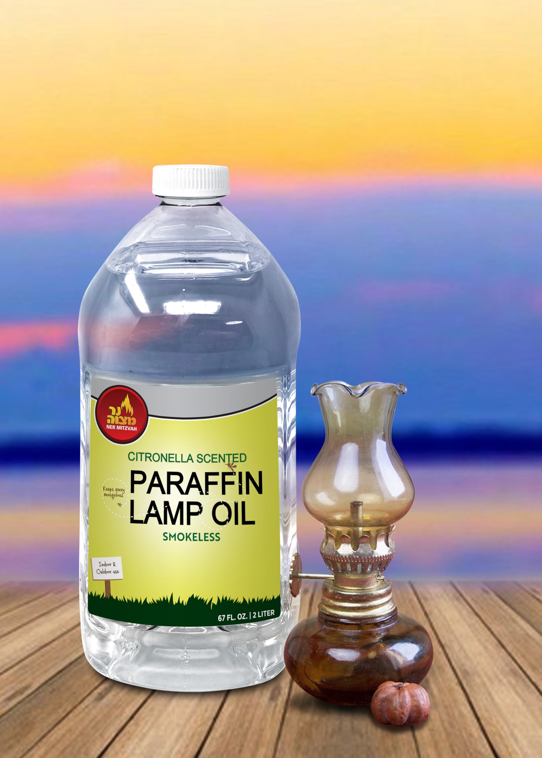 **Citronella Scented Lamp Oil - 2 Liter Smokeless & Odorless Mosquito Repellent for Indoor & Outdoor Use - Perfect for Torches, Oil Candles, and Patio Lighting**    *(Ideal for Backyard Parties, Camping, and Evening Gatherings to Keep Mosquitoes Away Naturally)*