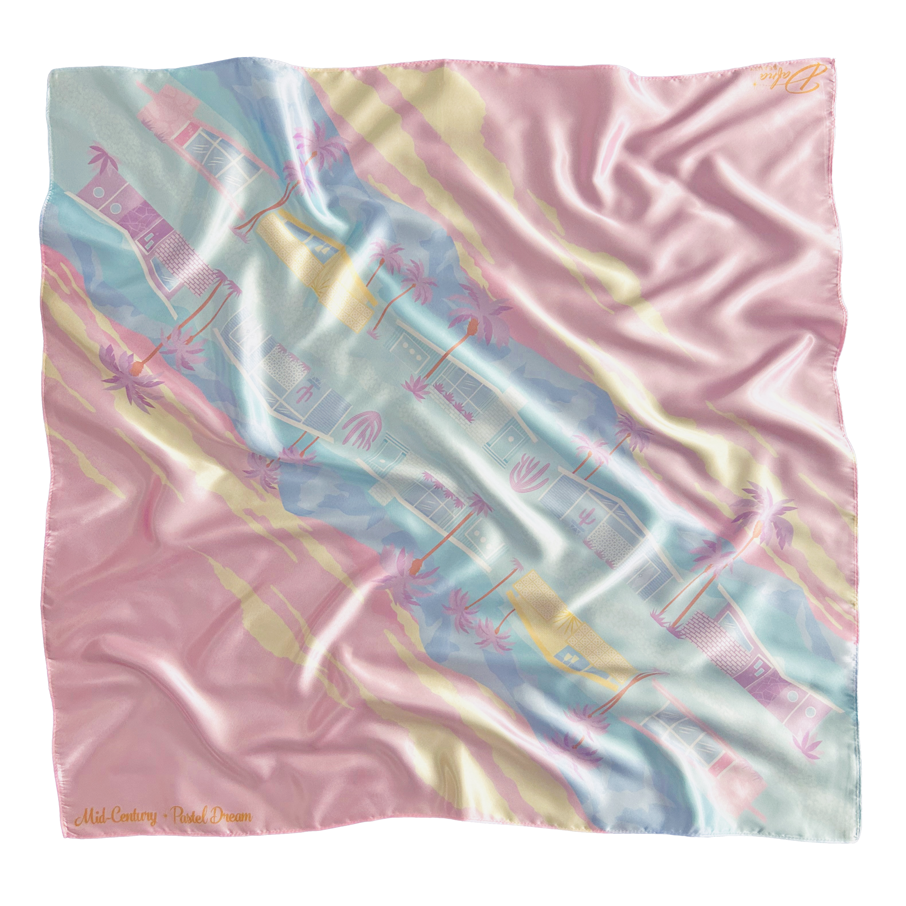Vintage-Inspired Pastel Satin Scarf - Soft & Elegant Hair Accessory for Women - Perfect for Weddings, Parties & Everyday Fashion