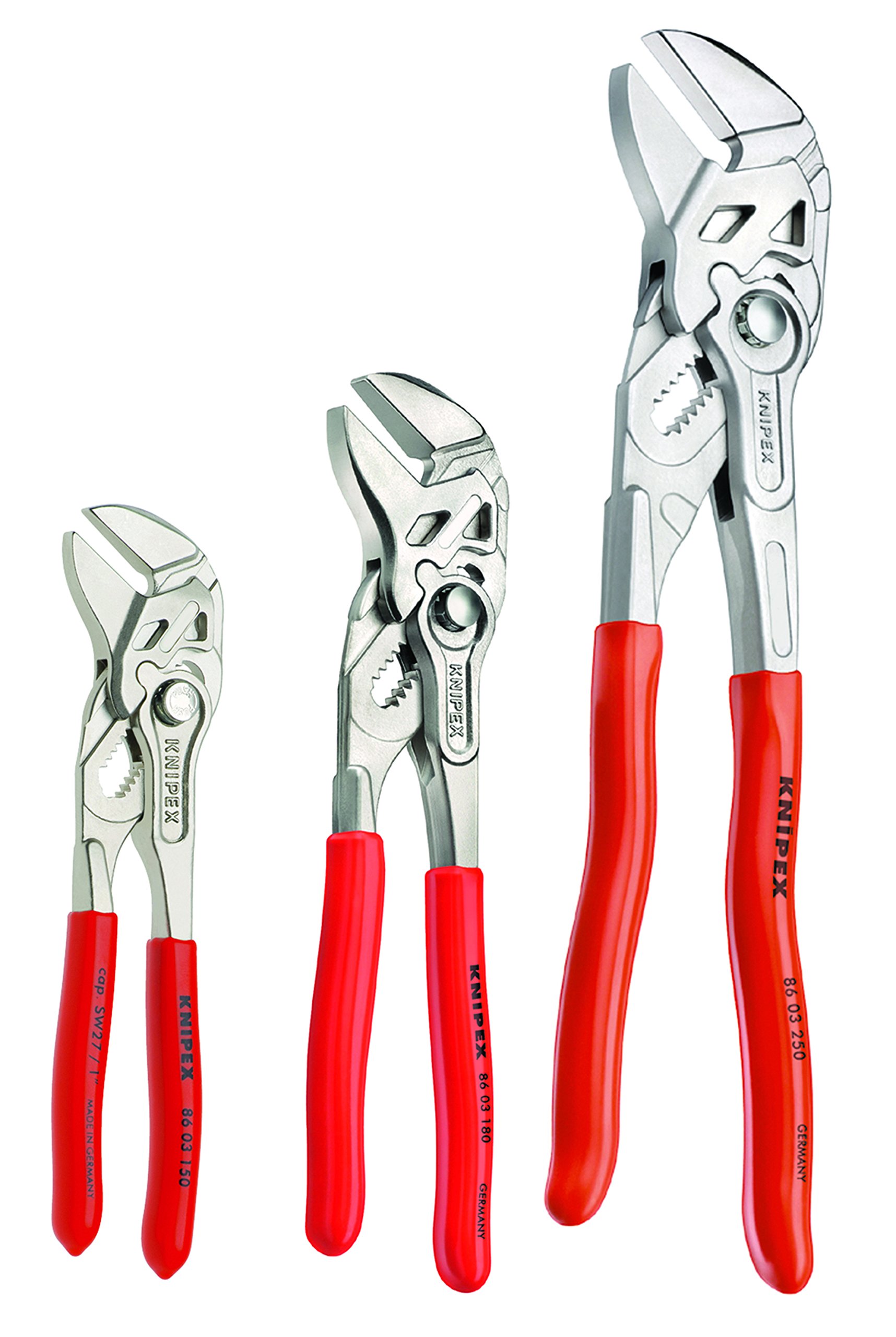KNIPEX 3-Piece Pliers Wrench & Alligator Pliers Set - Professional Plumbing & DIY Tool Kit for Home Repairs and Construction Projects