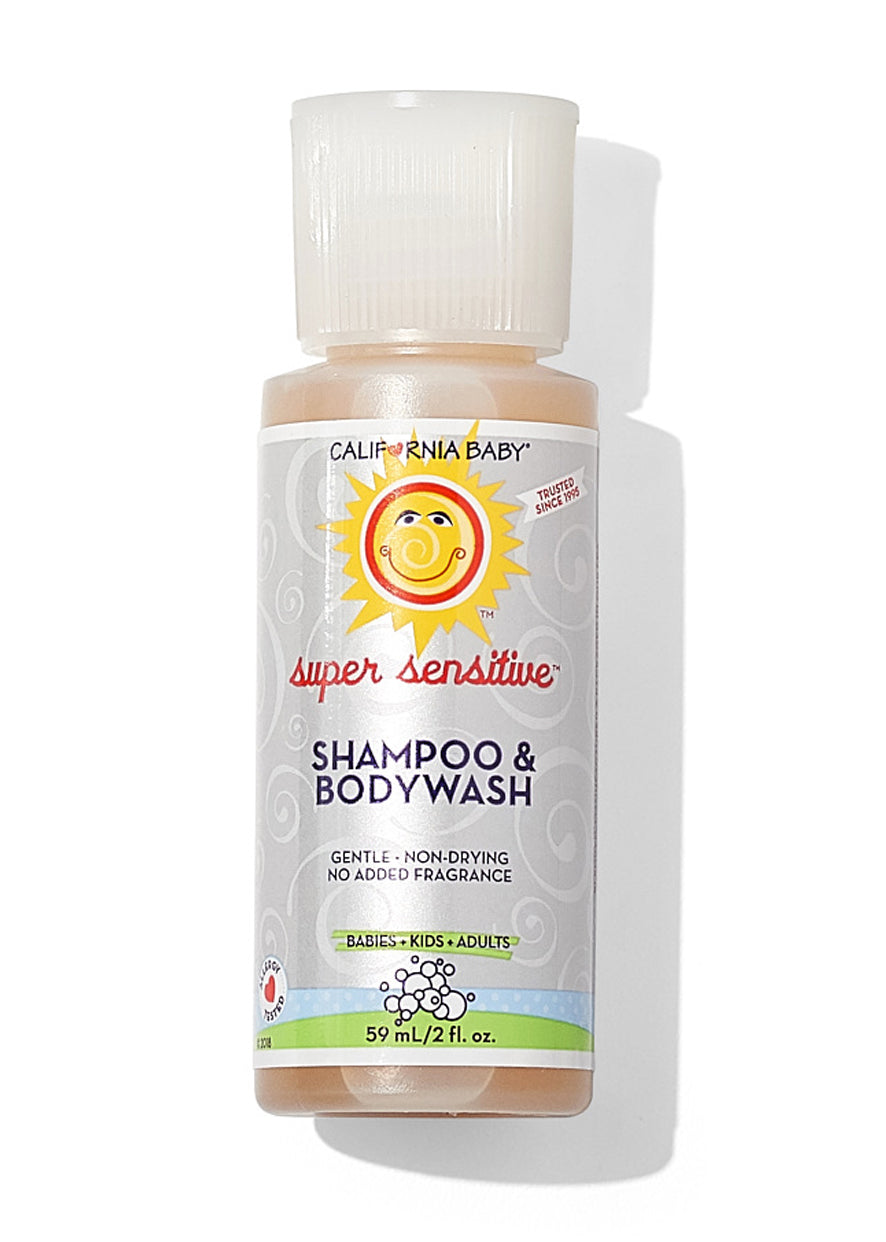 Fragrance-Free Super Sensitive Shampoo and Body Wash Sample - Gentle Cleansing for Sensitive Skin & Scalp, Ideal for Travel, Gym, and Daily Use
