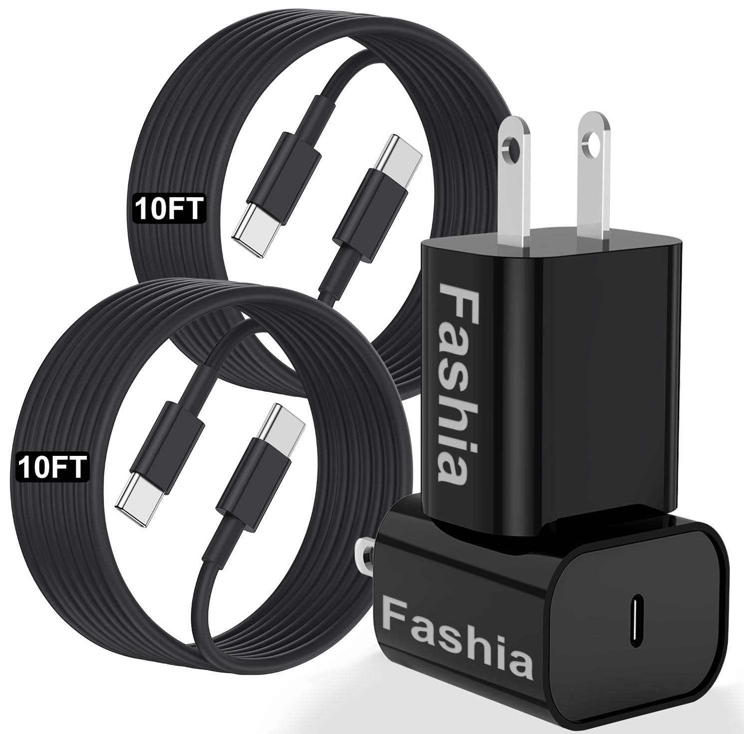Fast Charging USB C Charger for iPhone 16/15/14 - 10FT USB C to C Cable - Compatible with iPhone 15 Pro/Pro Max/Plus, iPad Pro 12.9/11, iPad Air 5th - Grey | Perfect for Home, Office & Travel Charging