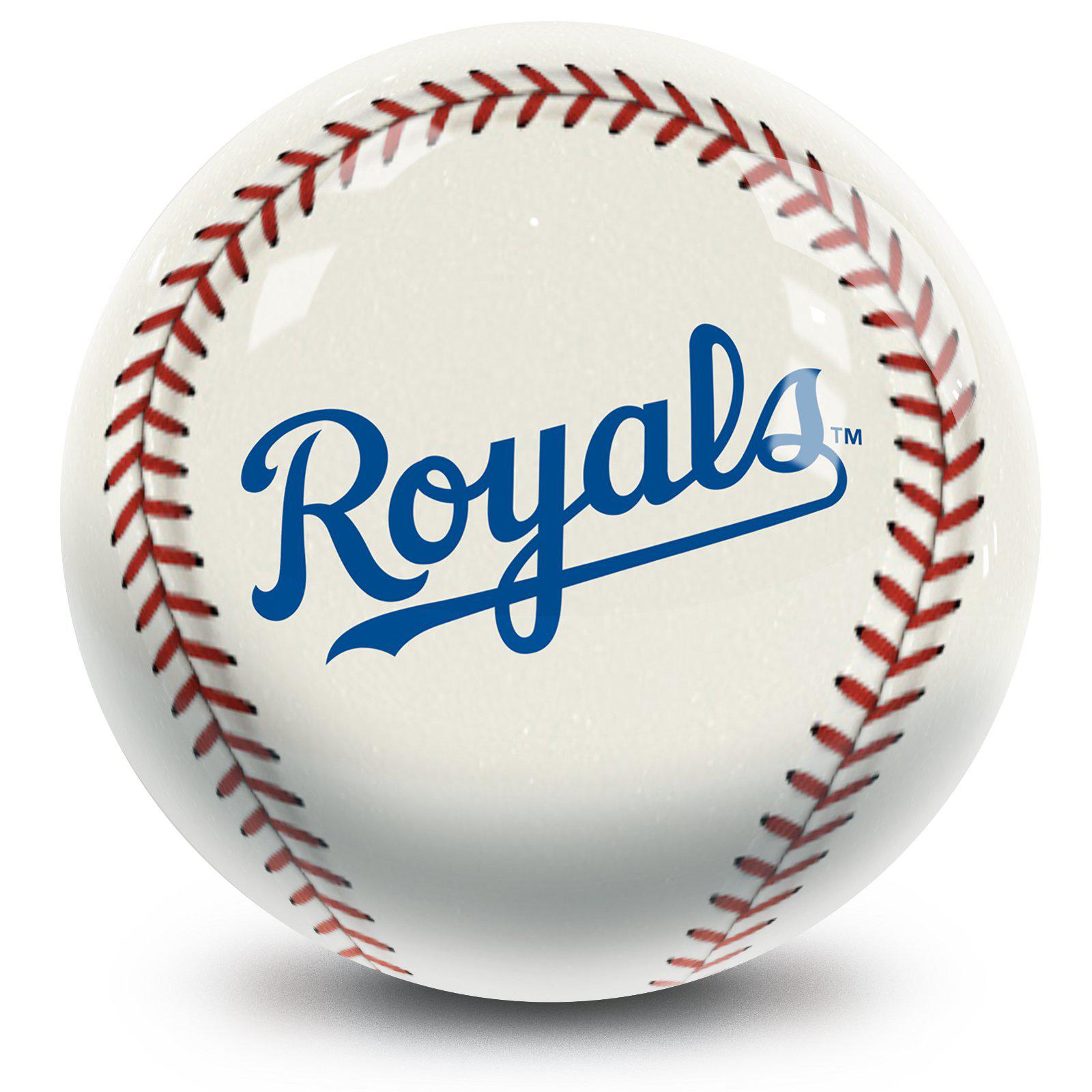 MLB Kansas City Royals Bowling Ball - Official Licensed Baseball Team Design for Bowling Enthusiasts | Perfect for League Play, Tournaments, and Gifts