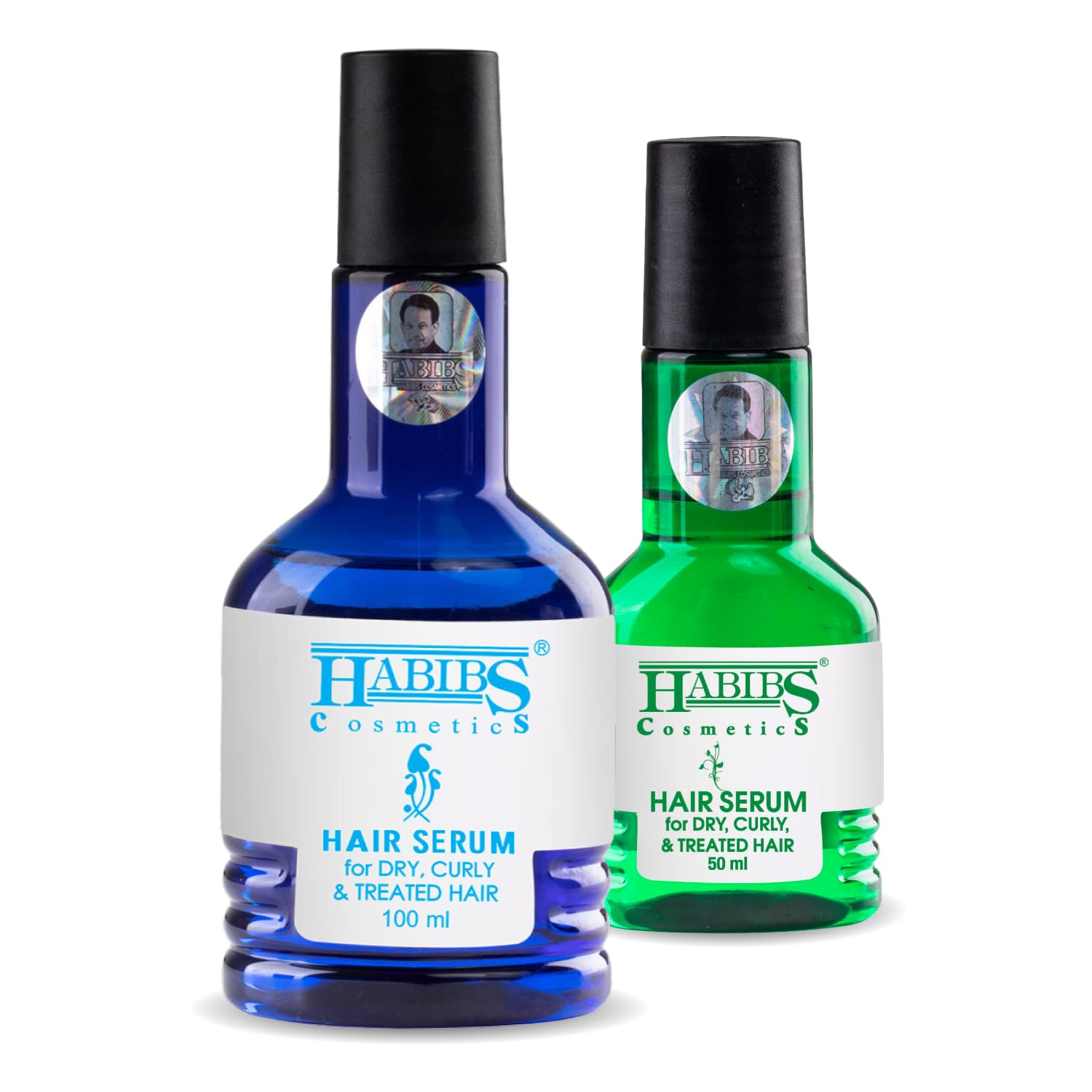 HABIBS COSMETICS Hair Serum for Dry, Curly & Treated Hair - 100ml Silky Smooth Frizz Control, Tangle-Free Formula for All Hair Types | Pack of 1 | Perfect for Daily Frizz Management & Heat Styling Protection