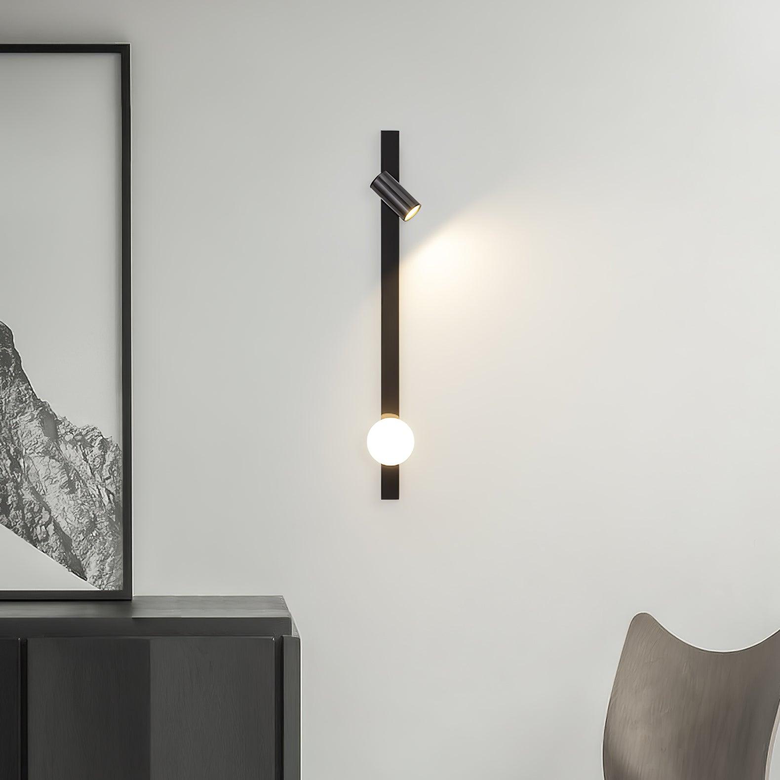 Plug-in Wall Sconce with Long Arm - Modern Adjustable Bedside Reading Light for Bedroom, Living Room & Hallway
