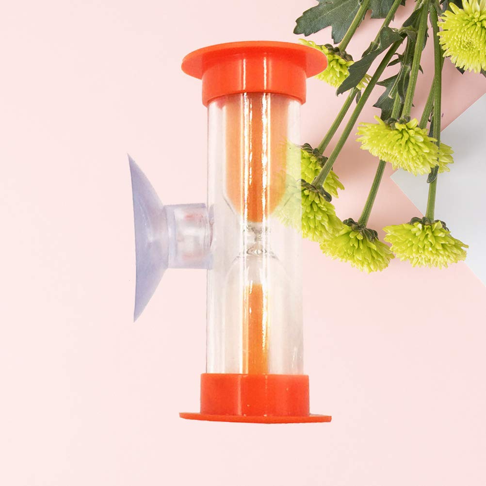 SUPVOX 3-Minute Hourglass Shower Timer with Suction Cup - Sand Timer for Bathing, Sauna & Spa - Orange Bathroom Accessory for Relaxation & Time Management