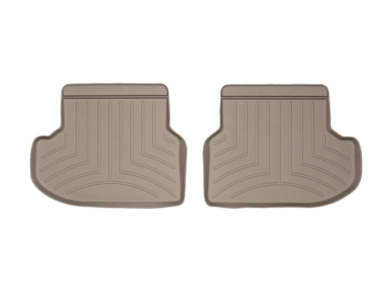 WeatherTech Custom Fit Floor Liners for BMW 535i 550i M5 528i 535d - 2nd Row All-Weather Protection Car Mats (453133) Tan - Perfect for Road Trips & Family Travel
