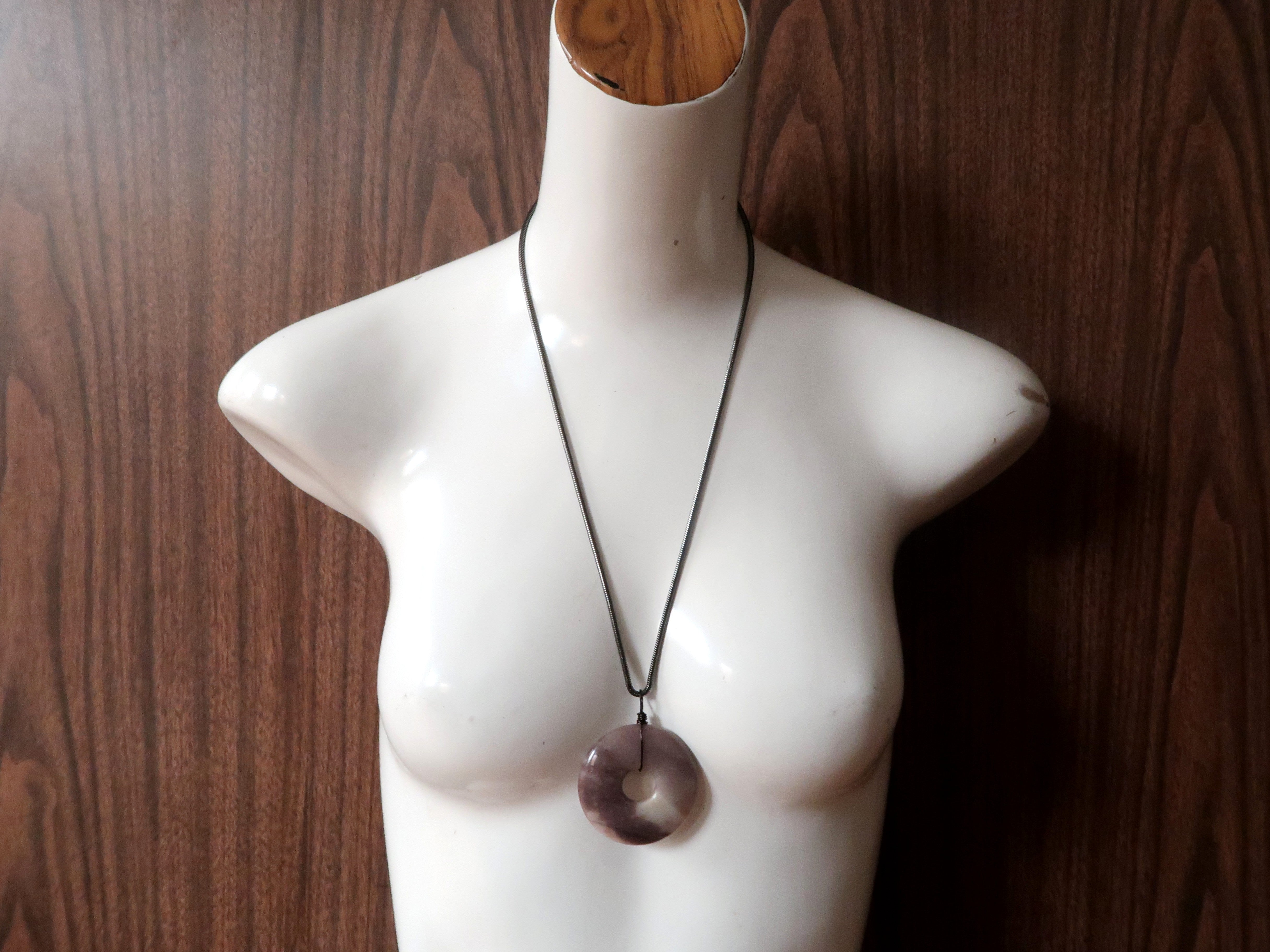 Purple Aventurine Donut Pendant Necklace for Wealth & Abundance | Healing Crystal Jewelry for Meditation, Energy Work & Spiritual Protection