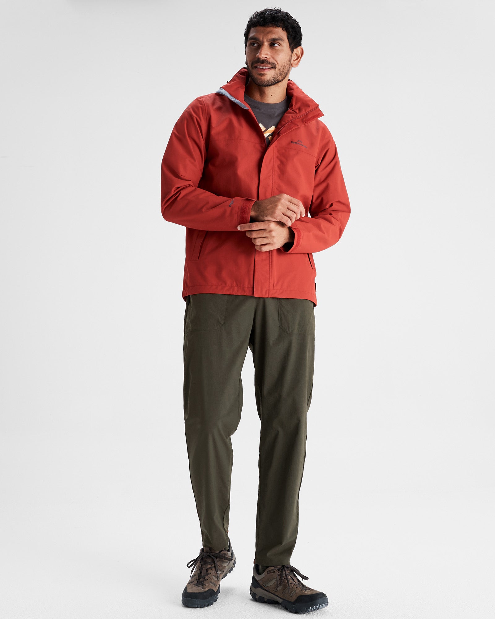 Men's Andulo 2-Layer Waterproof Rain Jacket - Spicy Chilli Pepper Red - Lightweight Windbreaker for Hiking, Camping & Outdoor Activities