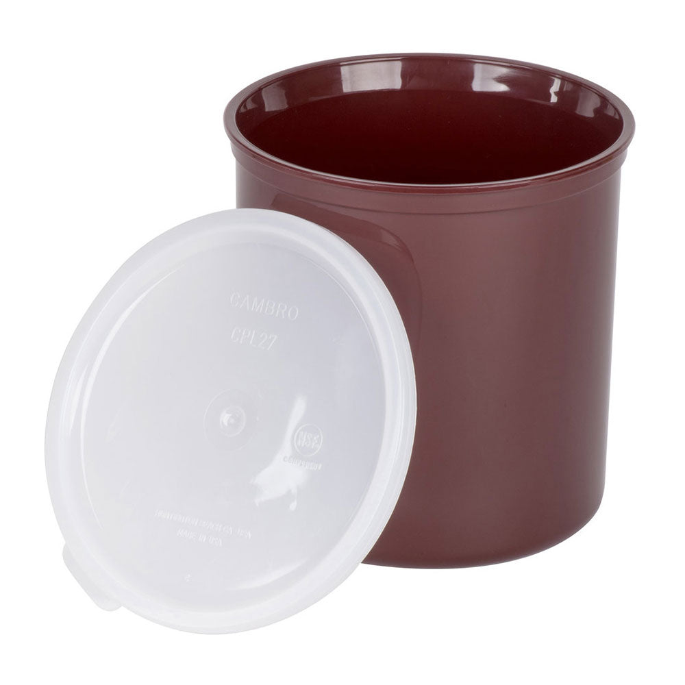 Cambro CP27195 2.7 Quart Reddish Brown Food Storage Container with Lid - Perfect for Restaurants, Catering & Meal Prep